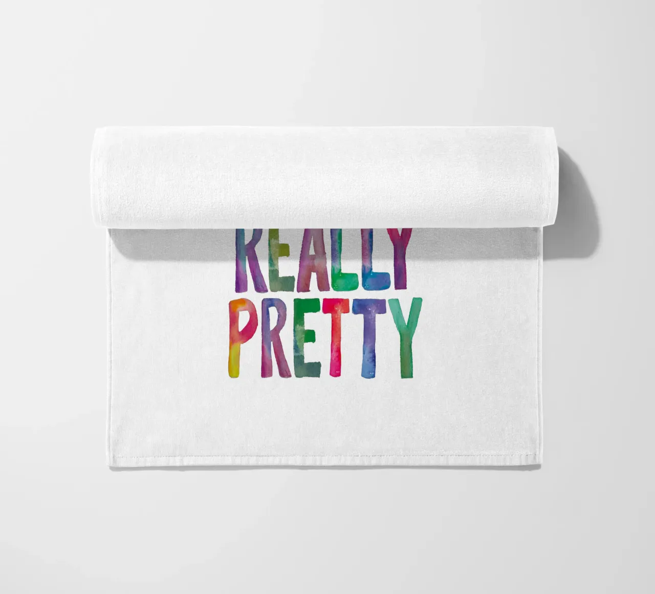 Siete come dei bambini davvero carini: design tipografico arcobaleno telo mare da THE MOTIVATED TYPE