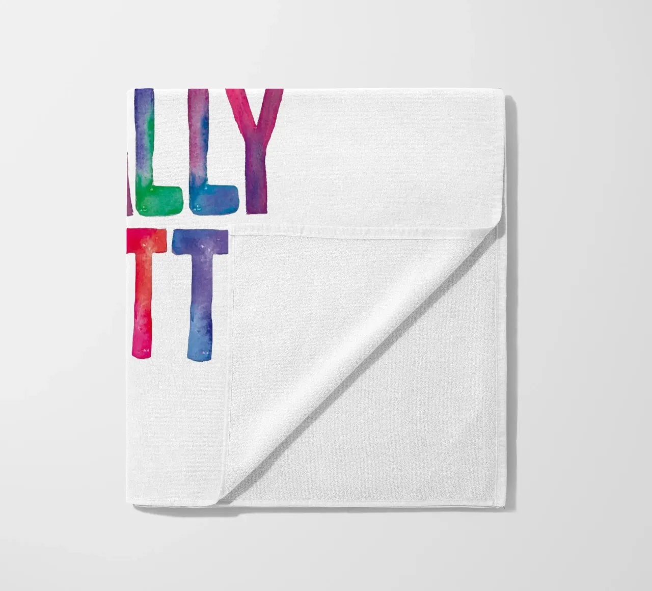 Siete come dei bambini davvero carini: design tipografico arcobaleno telo mare da THE MOTIVATED TYPE