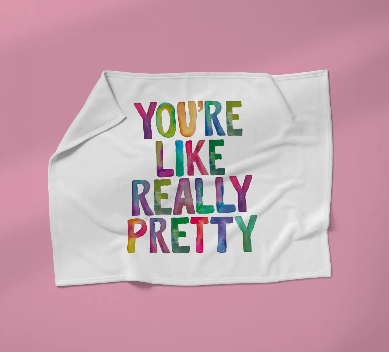 Siete come dei bambini davvero carini: design tipografico arcobaleno coperta in pile da THE MOTIVATED TYPE