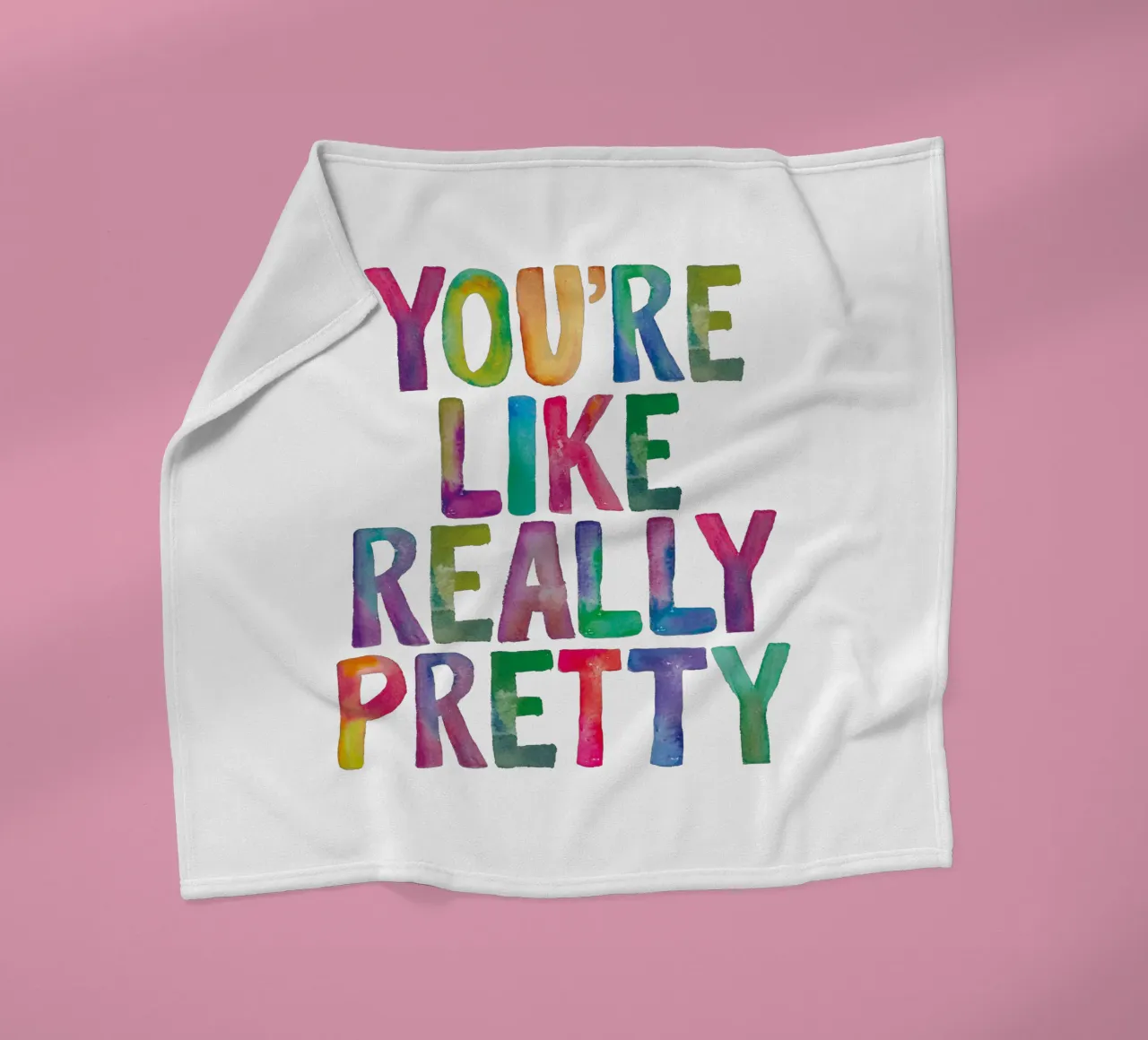 Siete come dei bambini davvero carini: design tipografico arcobaleno coperta in pile da THE MOTIVATED TYPE