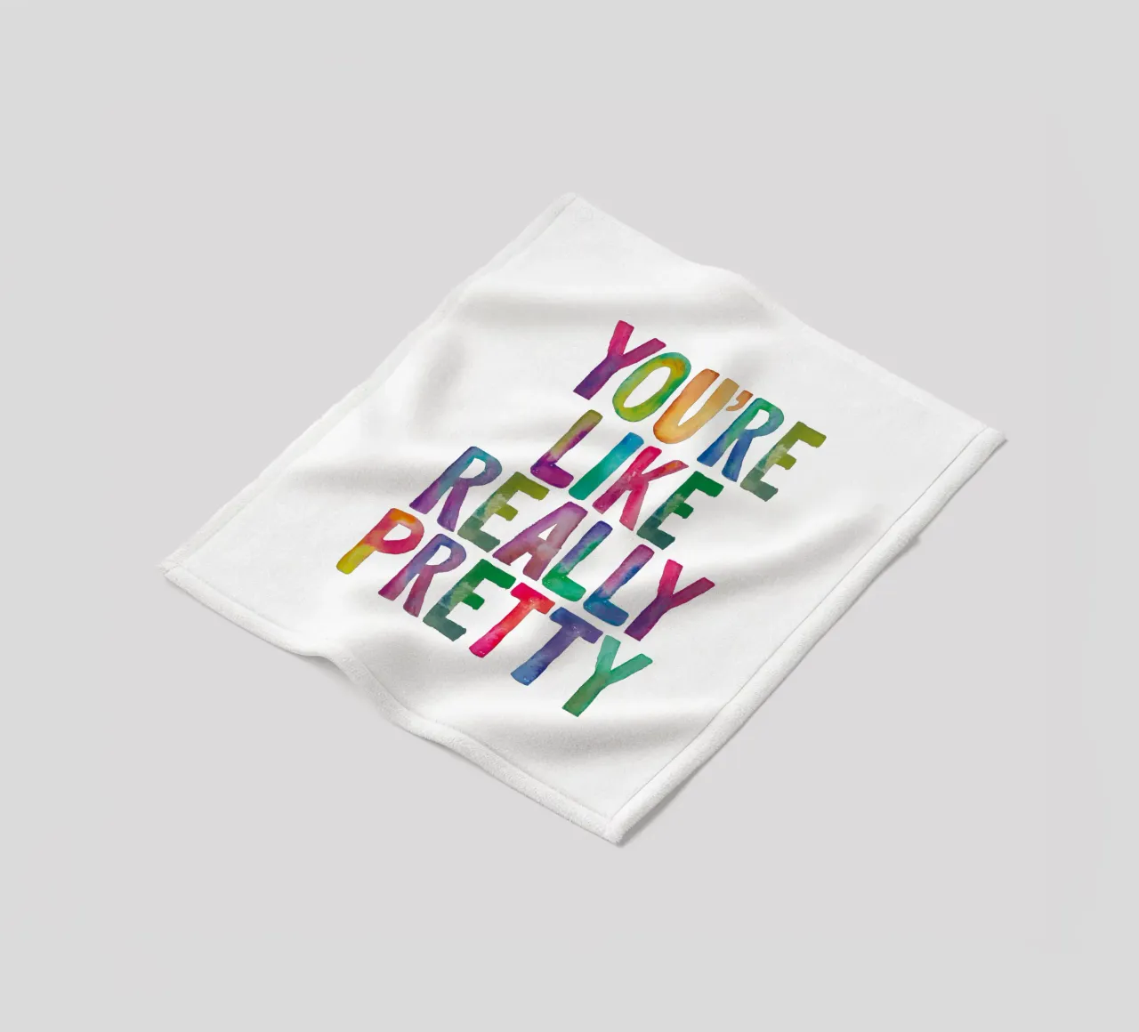 Siete come dei bambini davvero carini: design tipografico arcobaleno coperta in pile da THE MOTIVATED TYPE