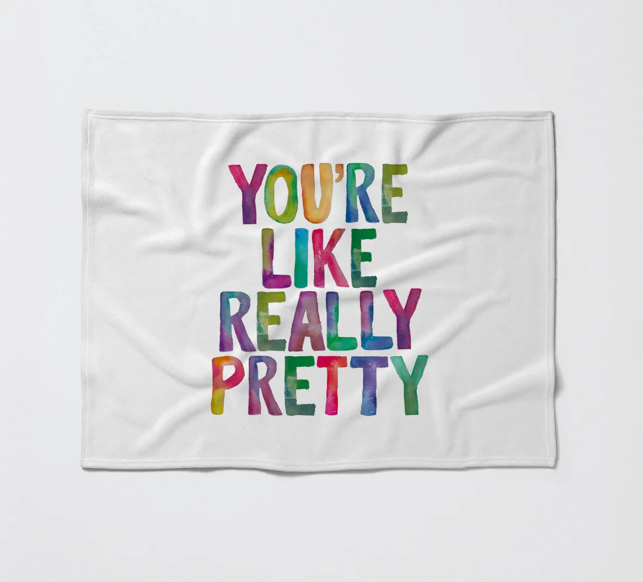 Siete come dei bambini davvero carini: design tipografico arcobaleno coperta in pile da THE MOTIVATED TYPE