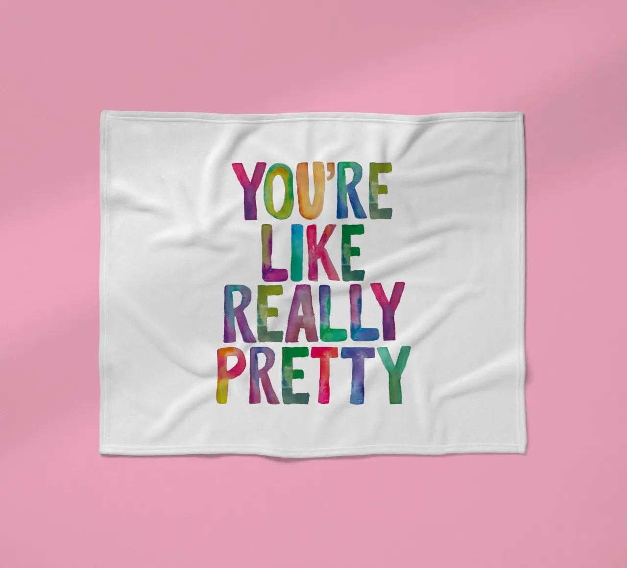 Siete come dei bambini davvero carini: design tipografico arcobaleno coperta in pile da THE MOTIVATED TYPE