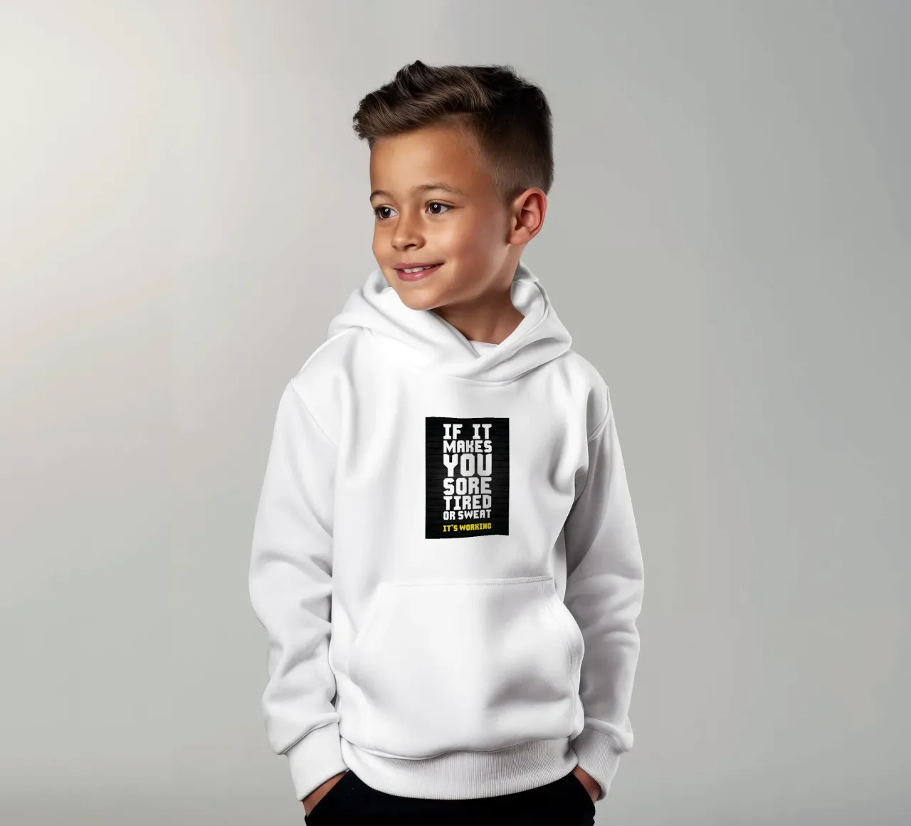 Practicar como un campeón sudadera con capucha para niño de Aara