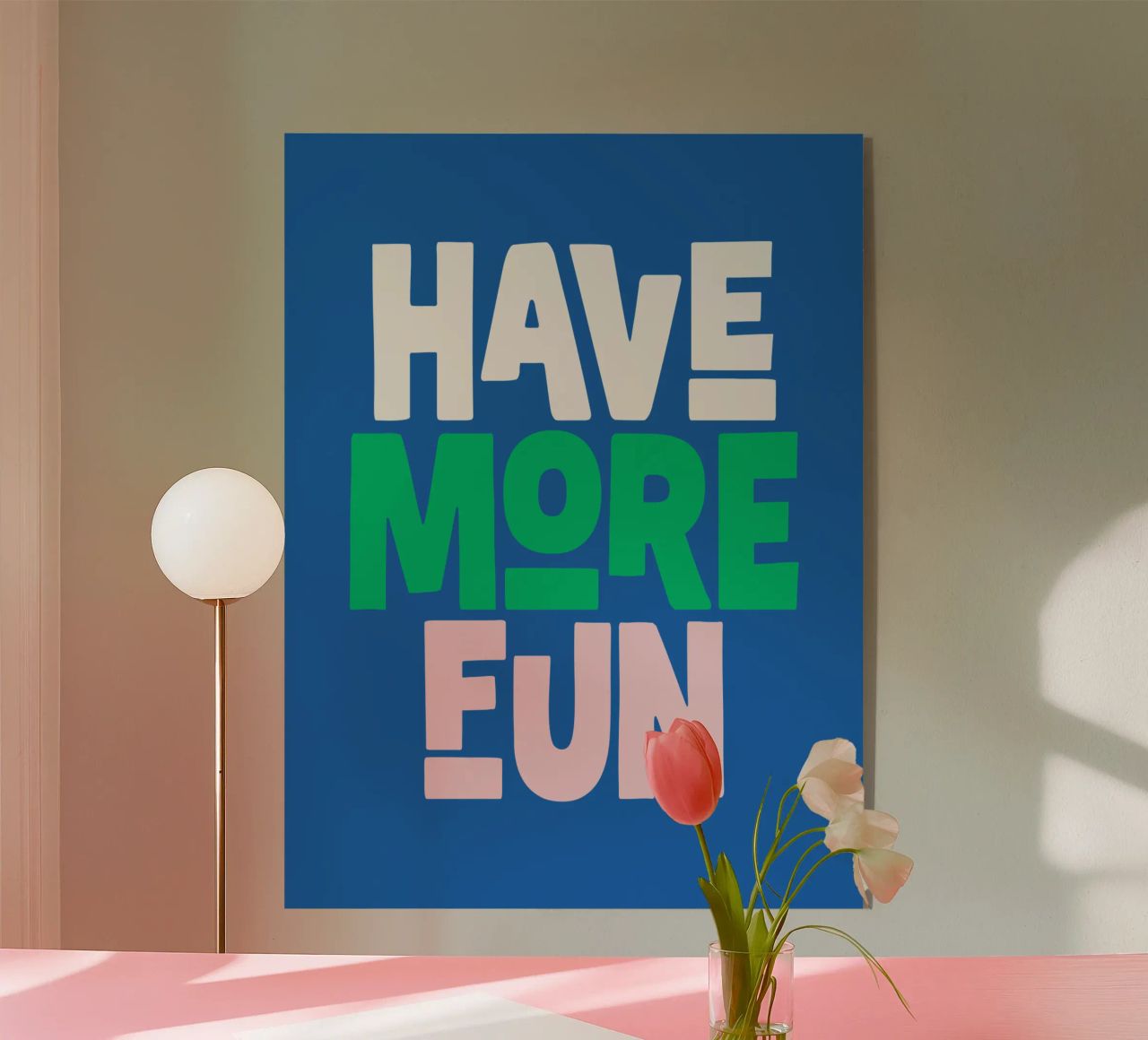 Divertirsi di più Design allegro e giocoso, moderno e colorato plexiglass da THE MOTIVATED TYPE
