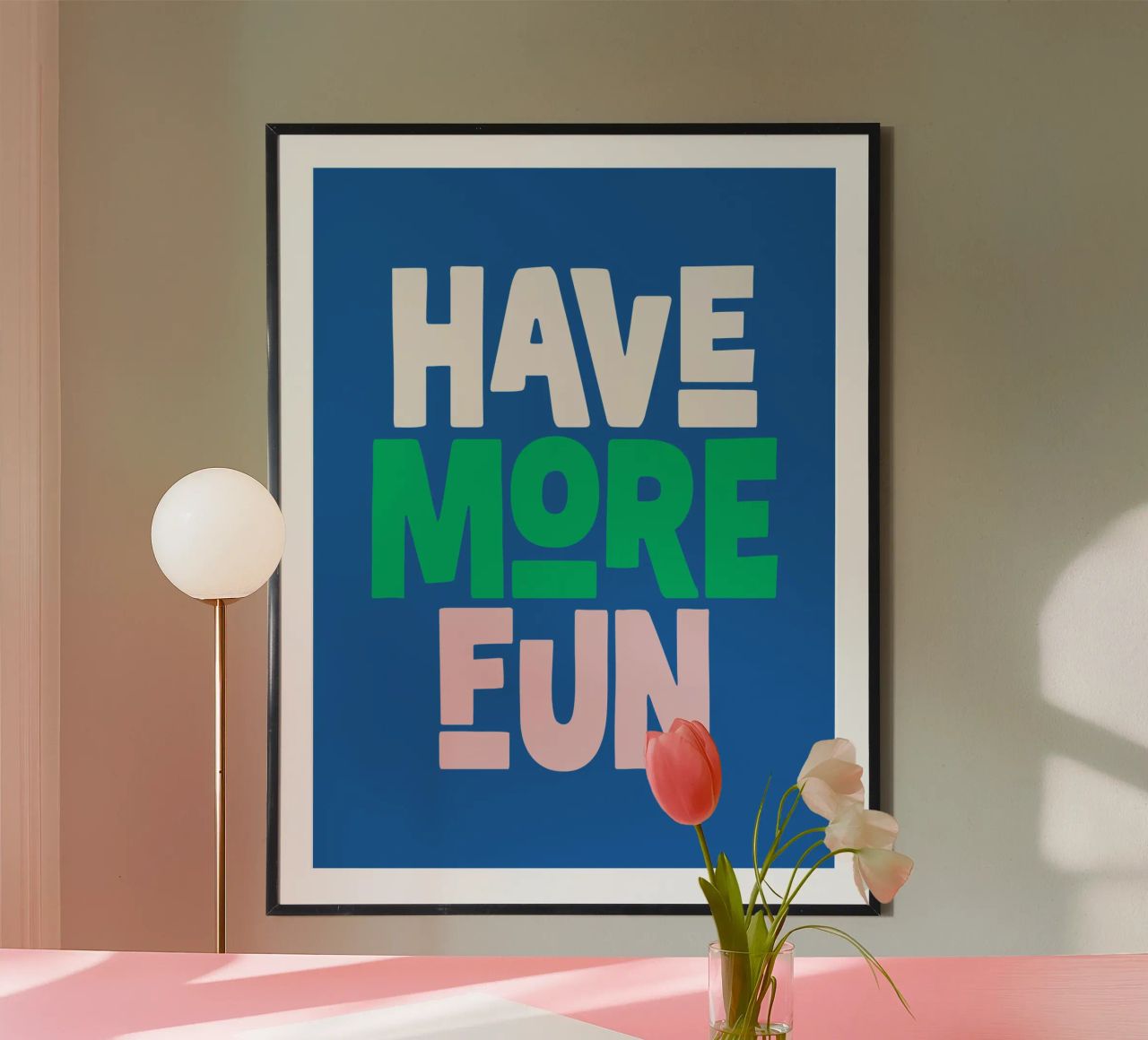 Divertirsi di più Design allegro e giocoso, moderno e colorato carta hahnemühle da THE MOTIVATED TYPE