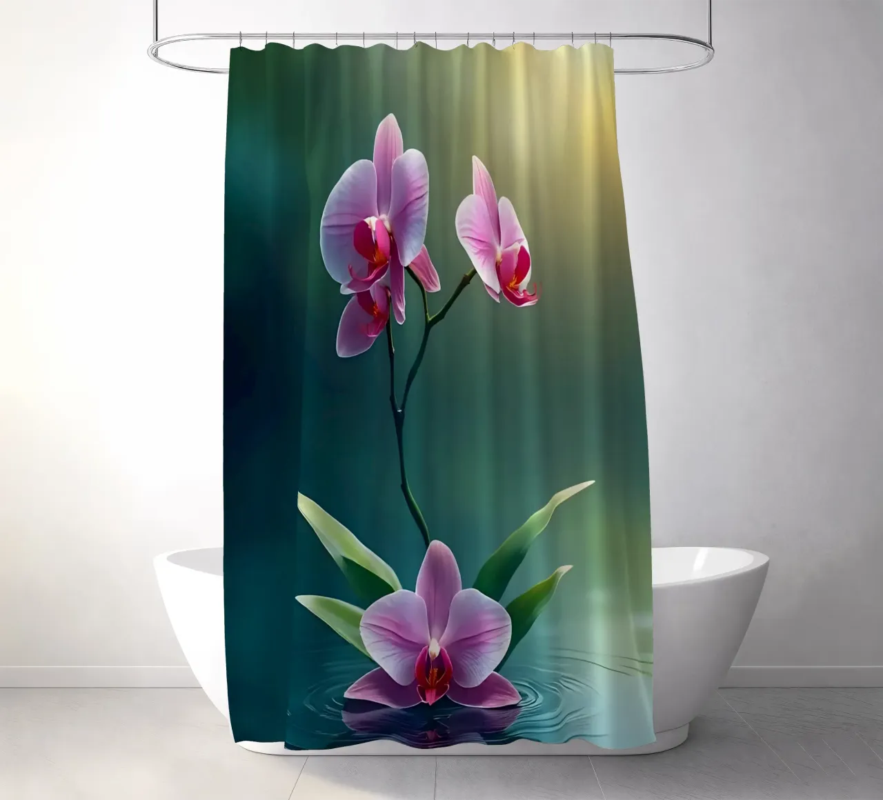 Stile_orchidea_A_1 tenda da doccia da Farb- und Blütenzauber by LK