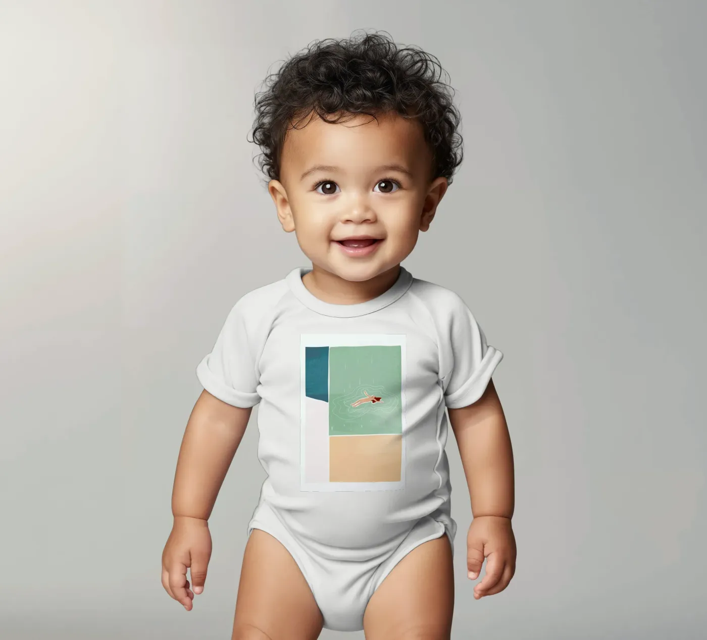 Bathing Kurzarm Babybody von Pure