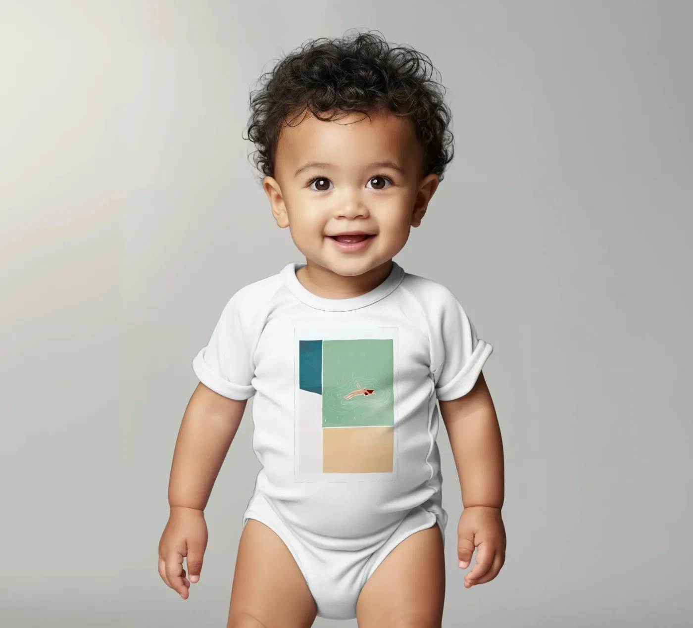 Bathing Kurzarm Babybody von Pure