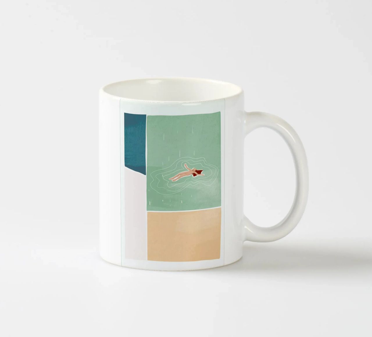 Bathing tazza in ceramica da Pure