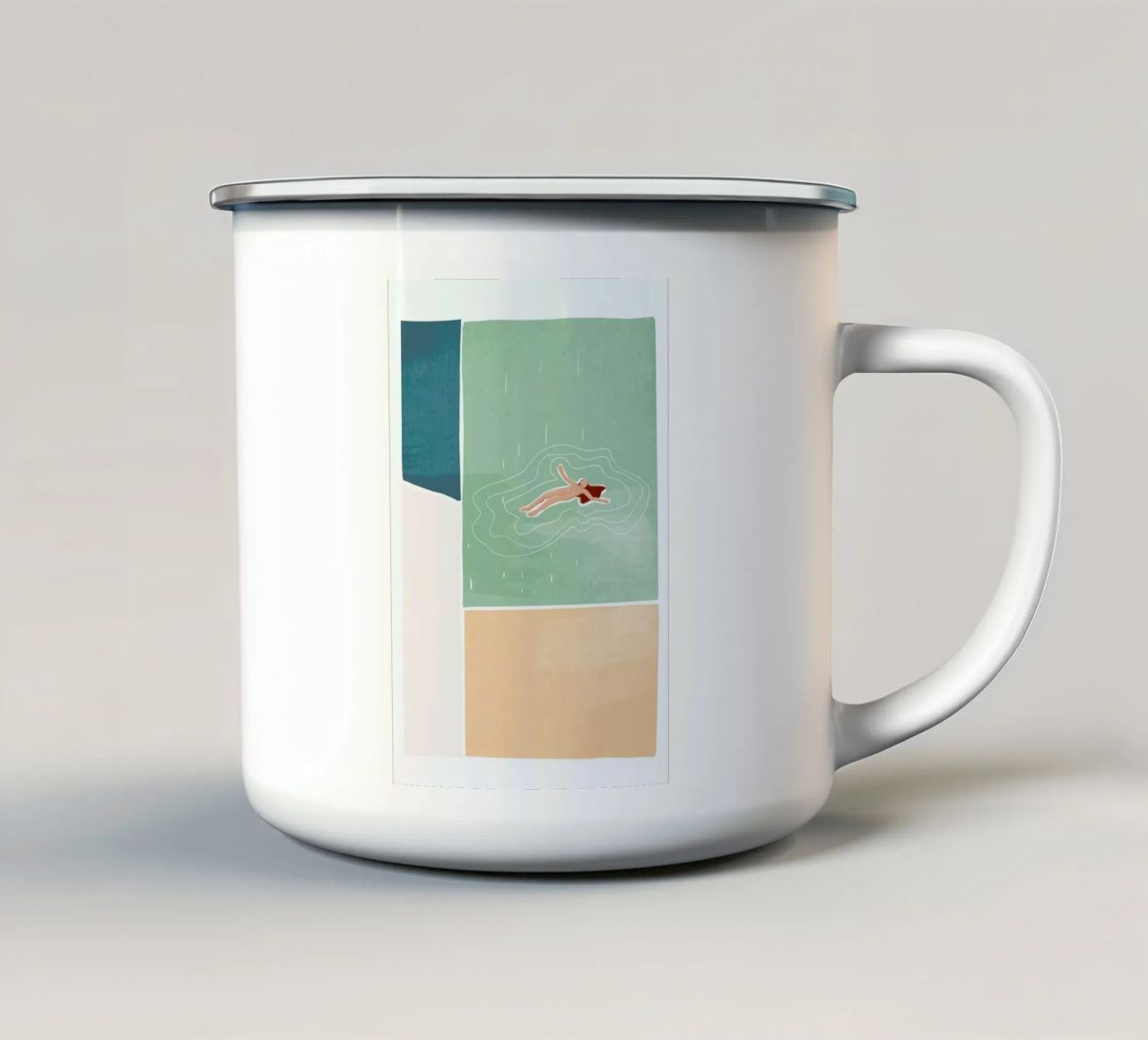 Bathing tazza in smalto da Pure