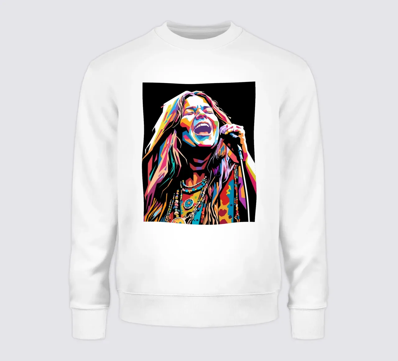 Janis Joplin, ritratto colorato in stile pop art felpa da Hantamrata