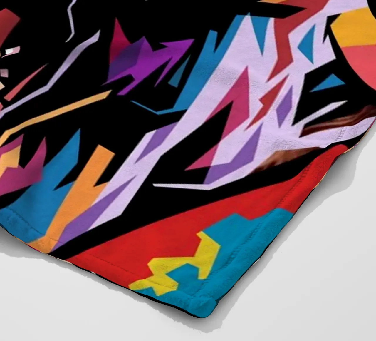 Janis Joplin, ritratto colorato in stile pop art coperta in pile da Hantamrata
