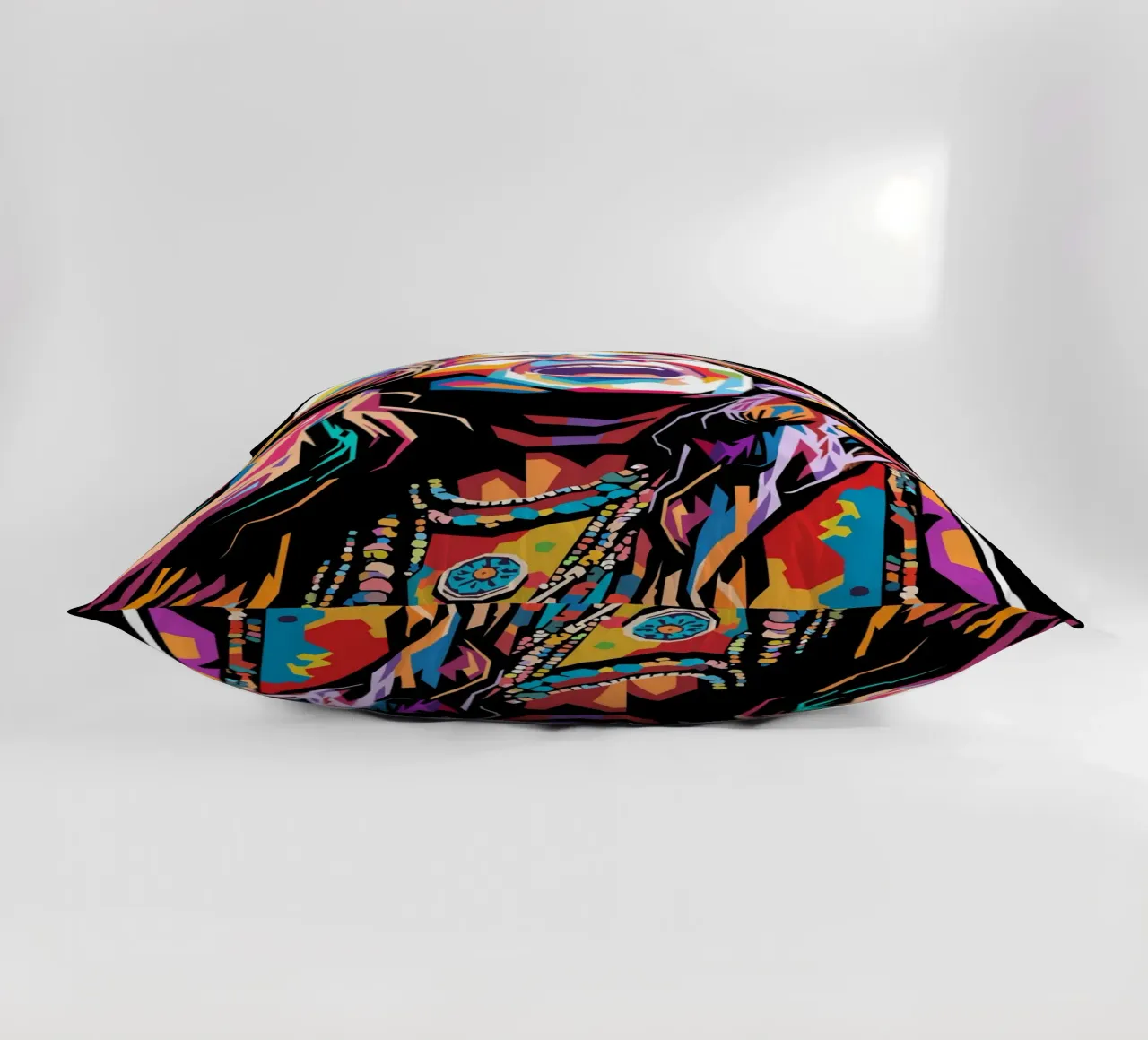 Janis Joplin, ritratto colorato in stile pop art cuscino da Hantamrata