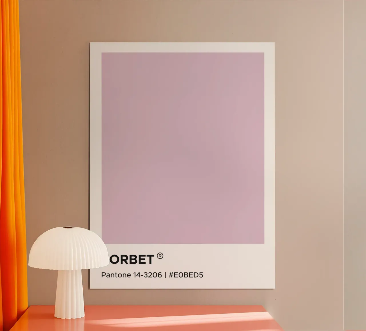 Sorbetto Pantone poster con telaio in legno da Paigaam Studio