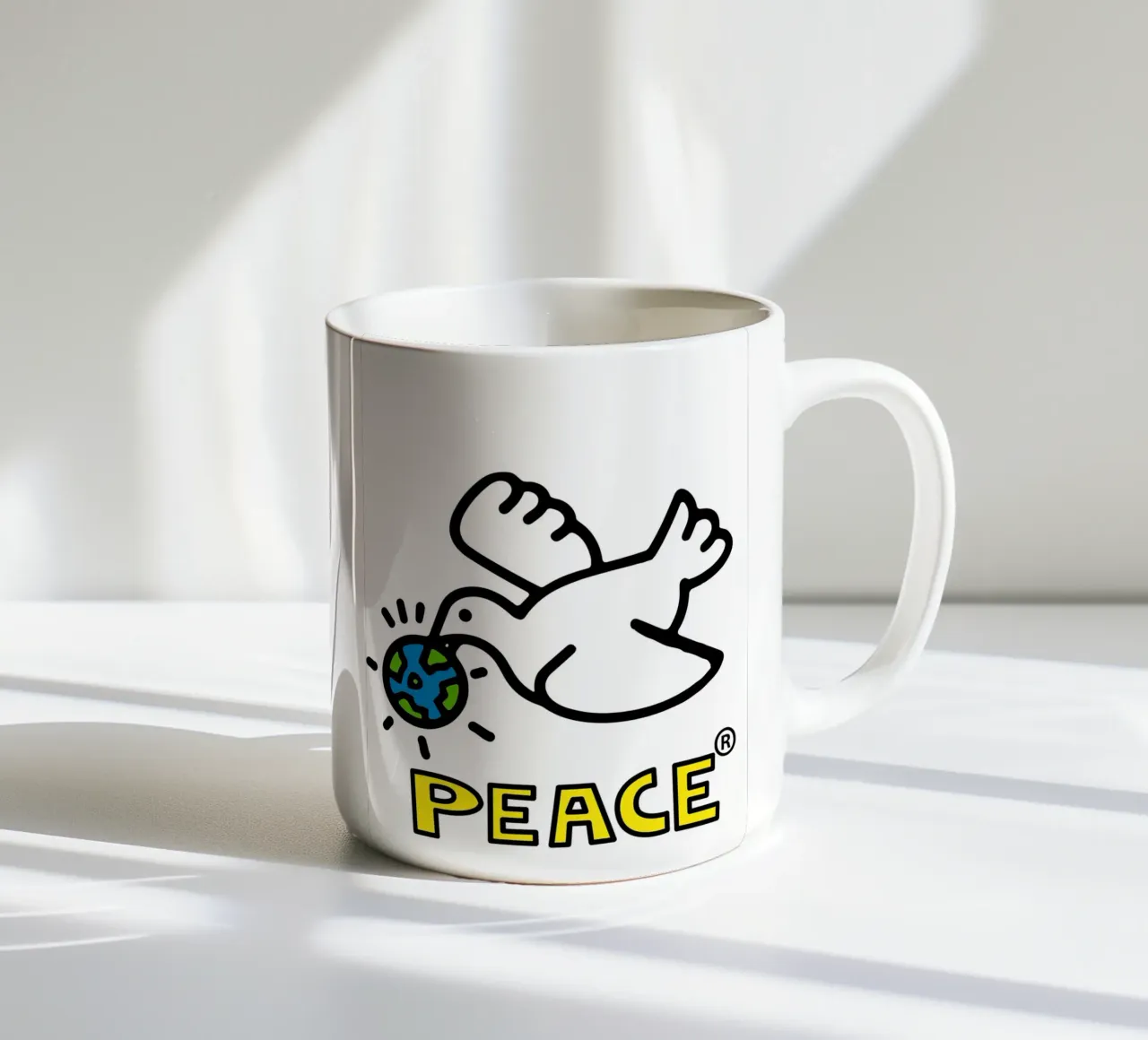 Peace tazza in ceramica da edsonramosart