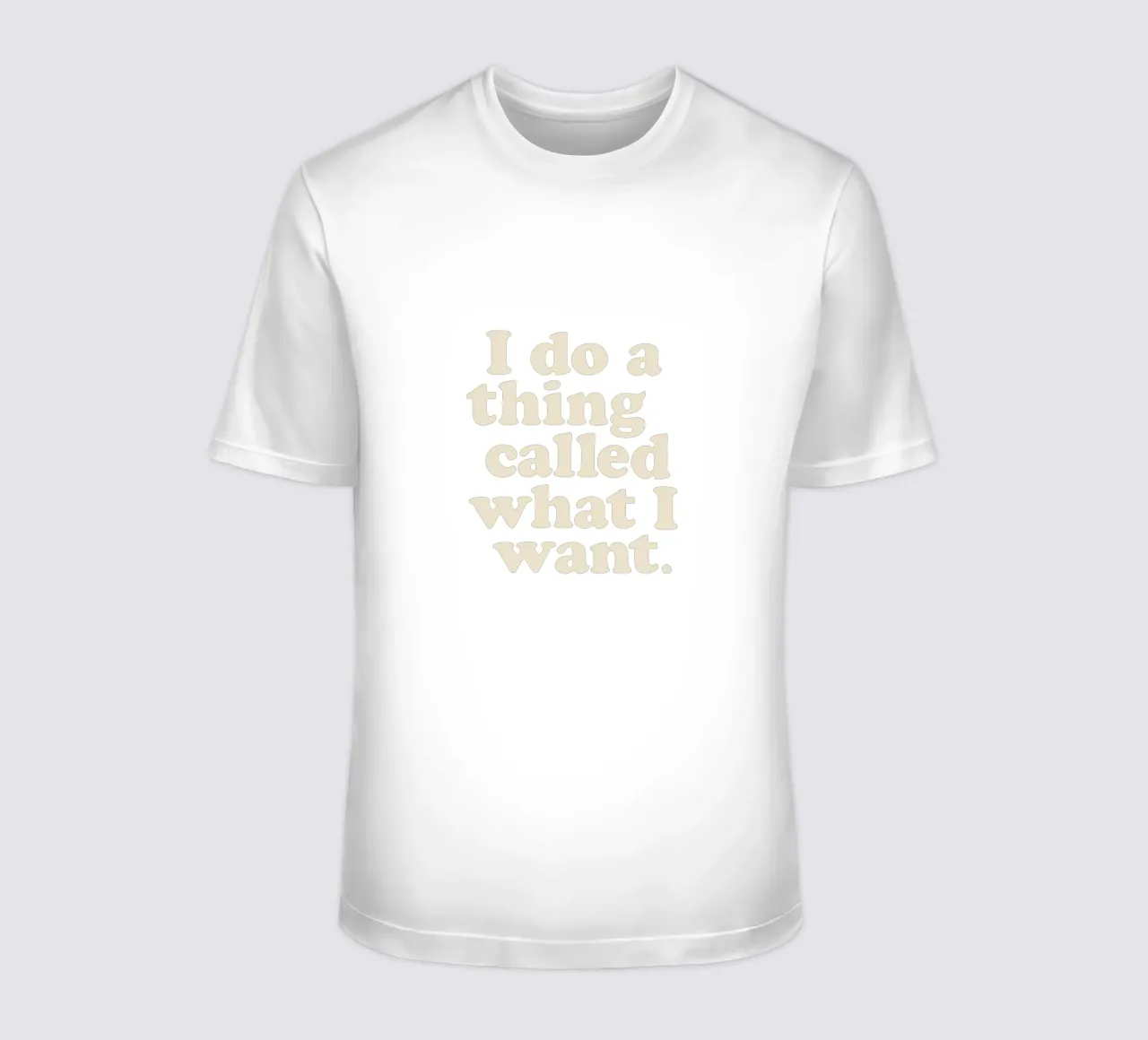 I Do a Thing Called What I Want (Je fais une chose appelée ce que je veux) Bold Retro Minimalism Print (Impression rétro minimaliste audacieuse) t-shirt de THE MOTIVATED TYPE