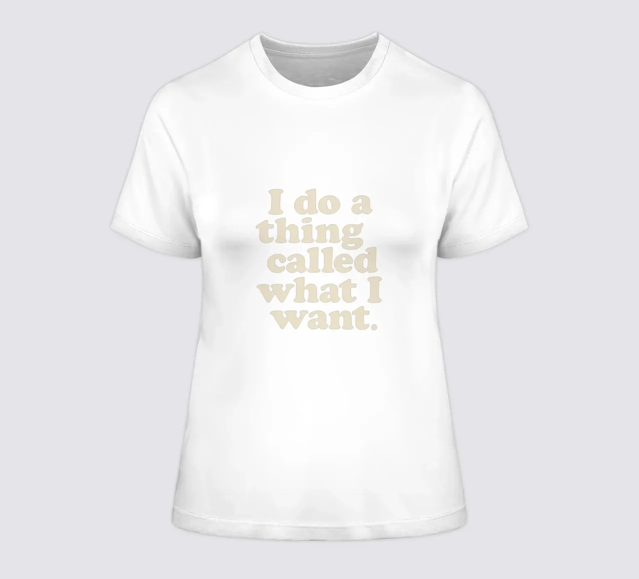 I Do a Thing Called What I Want (Je fais une chose appelée ce que je veux) Bold Retro Minimalism Print (Impression rétro minimaliste audacieuse) t-shirt ajusté pour femmes de THE MOTIVATED TYPE