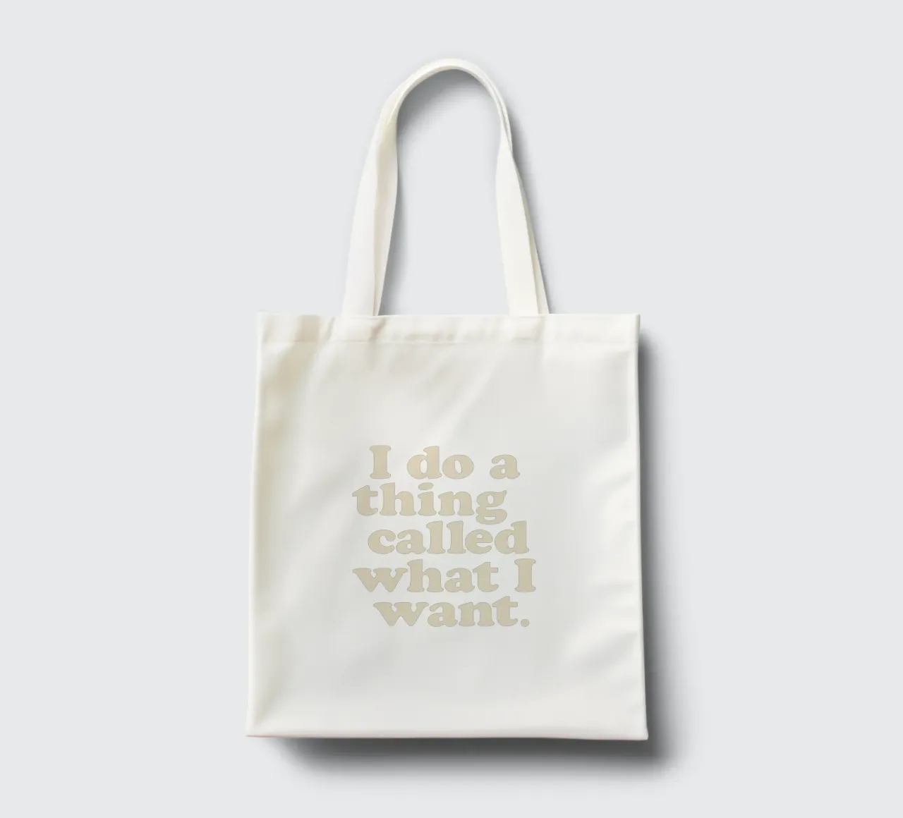 I Do a Thing Called What I Want (Je fais une chose appelée ce que je veux) Bold Retro Minimalism Print (Impression rétro minimaliste audacieuse) tote bag de THE MOTIVATED TYPE