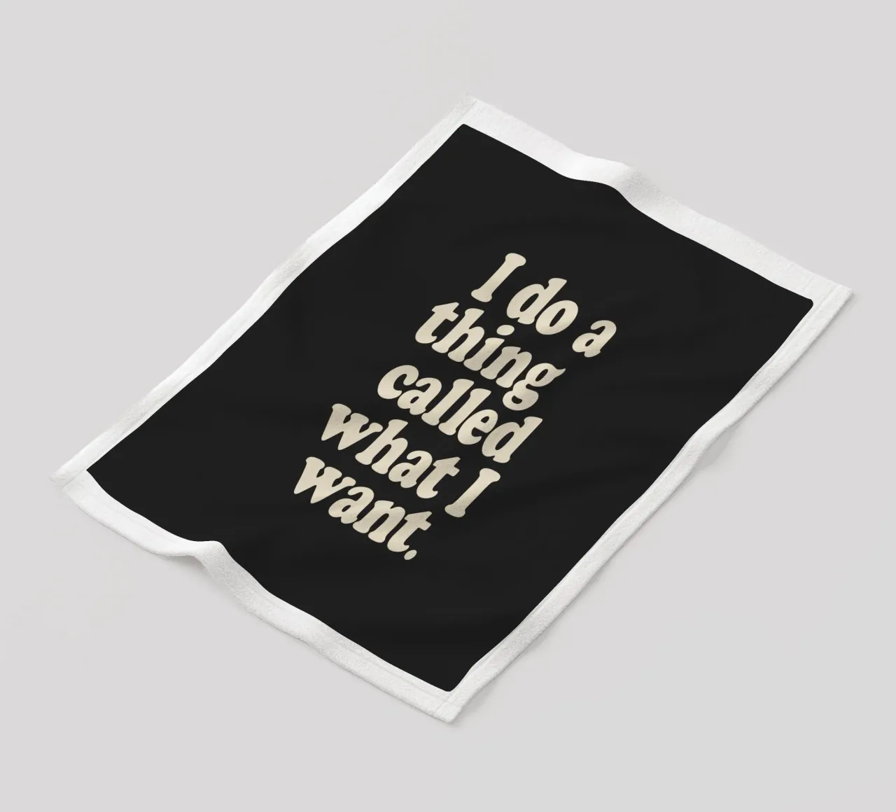 I Do a Thing Called What I Want Bold Retro Minimalism Print fleece blanket by THE MOTIVATED TYPE