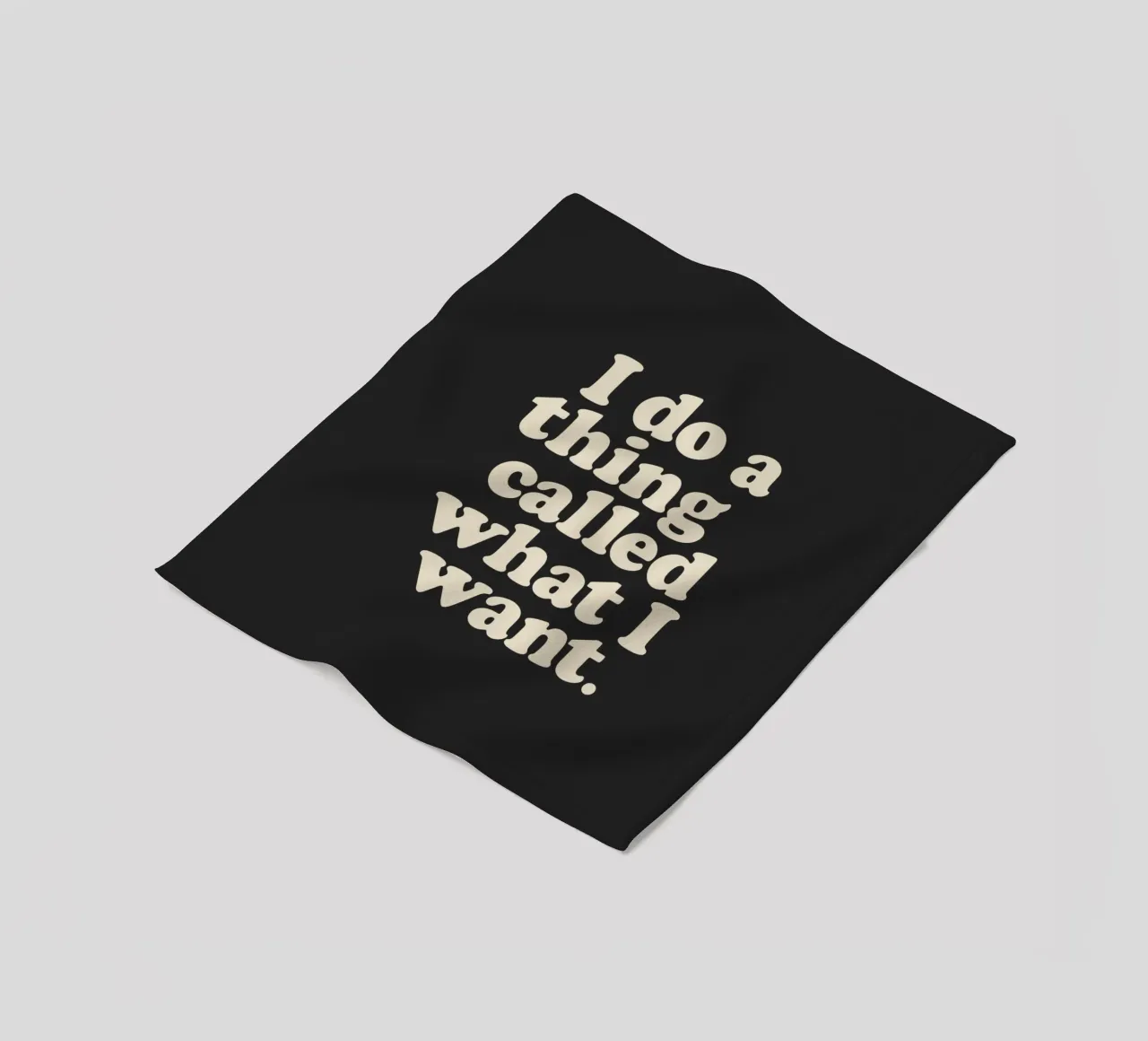 I Do a Thing Called What I Want Bold Retro Minimalism Print fleece blanket by THE MOTIVATED TYPE