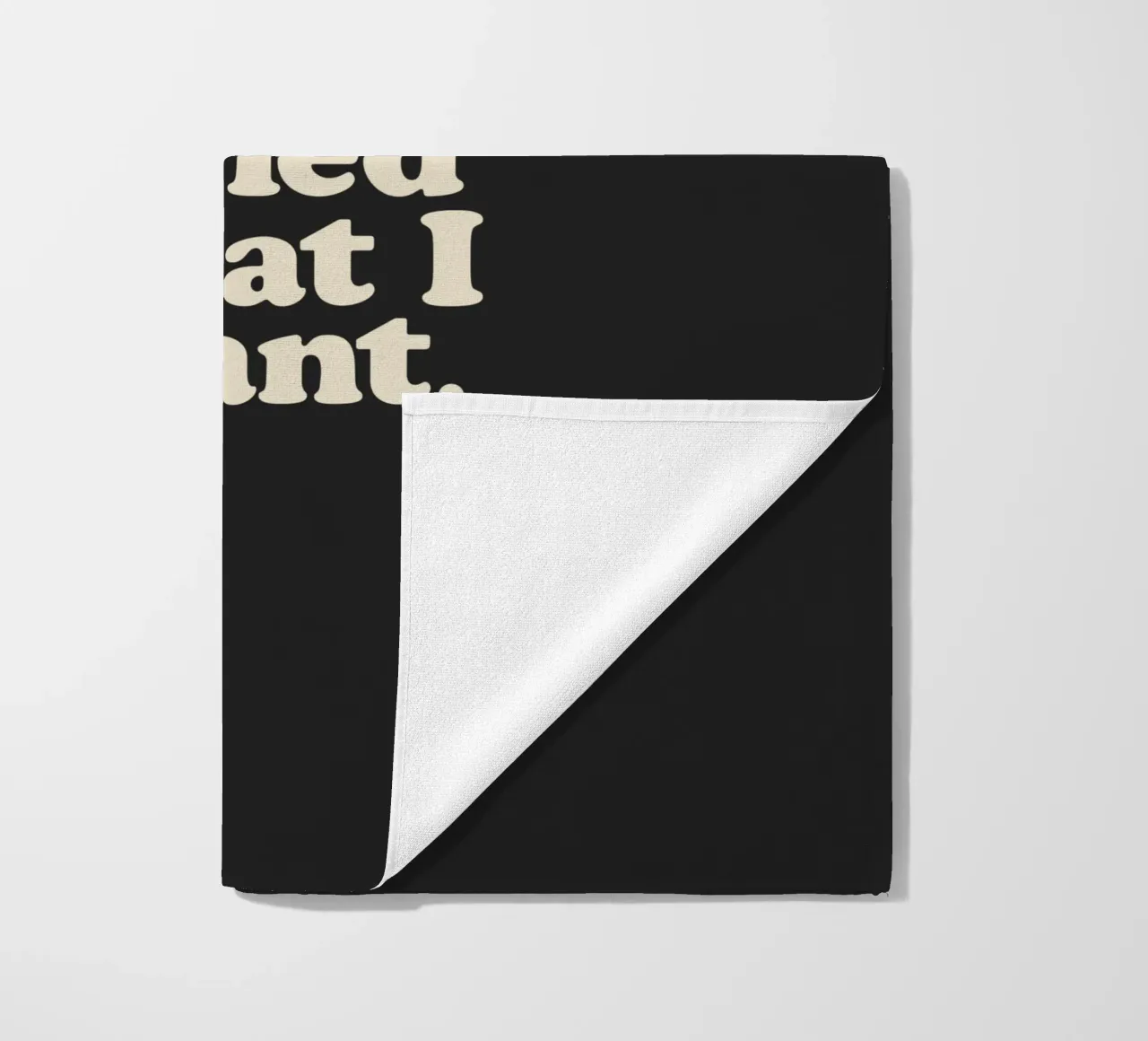 I Do a Thing Called What I Want (Je fais une chose appelée ce que je veux) Bold Retro Minimalism Print (Impression rétro minimaliste audacieuse) serviette de plage de THE MOTIVATED TYPE
