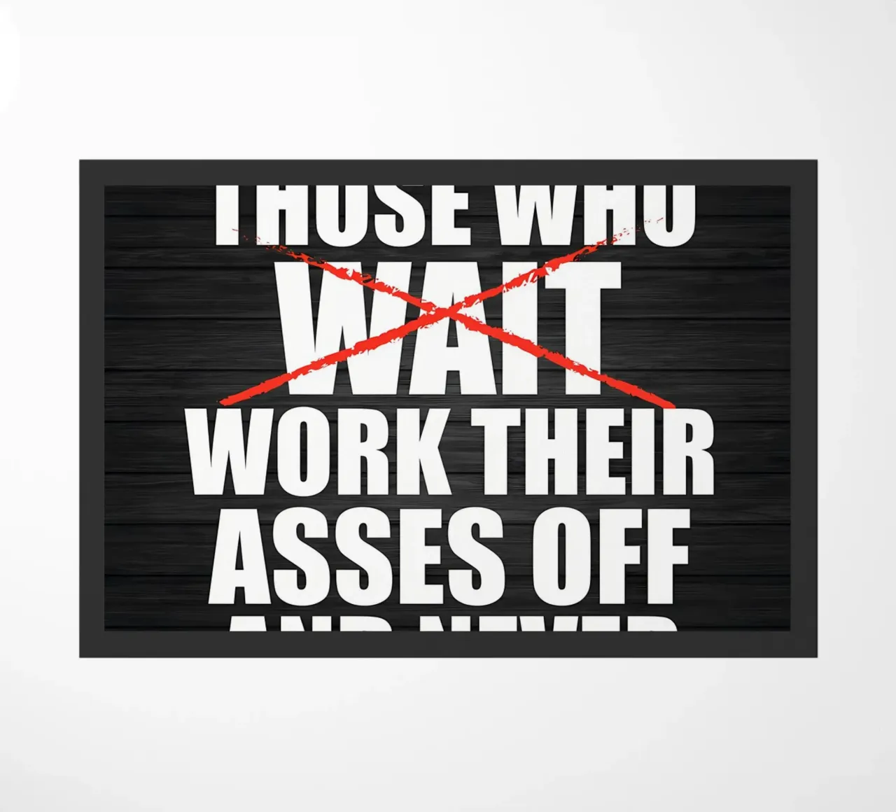 Stop When DOne doormat by Aara