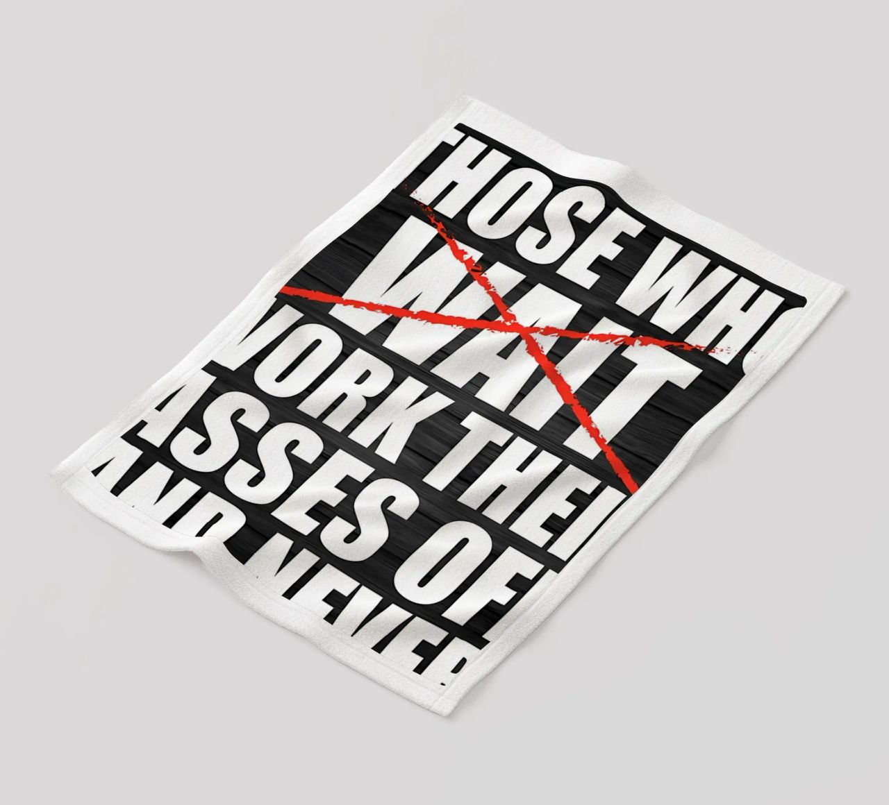 Stop When DOne fleece blanket by Aara