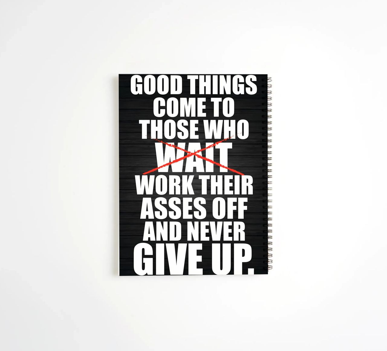 Stop When DOne spiral notebook by Aara