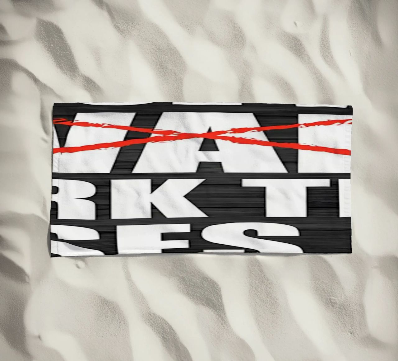 Stop When DOne beach towel by Aara