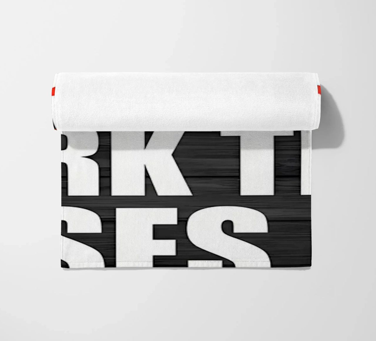 Stop When DOne beach towel by Aara