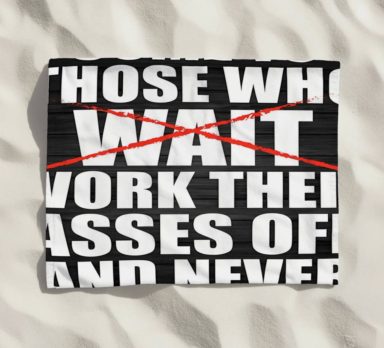 Stop When DOne beach towel by Aara