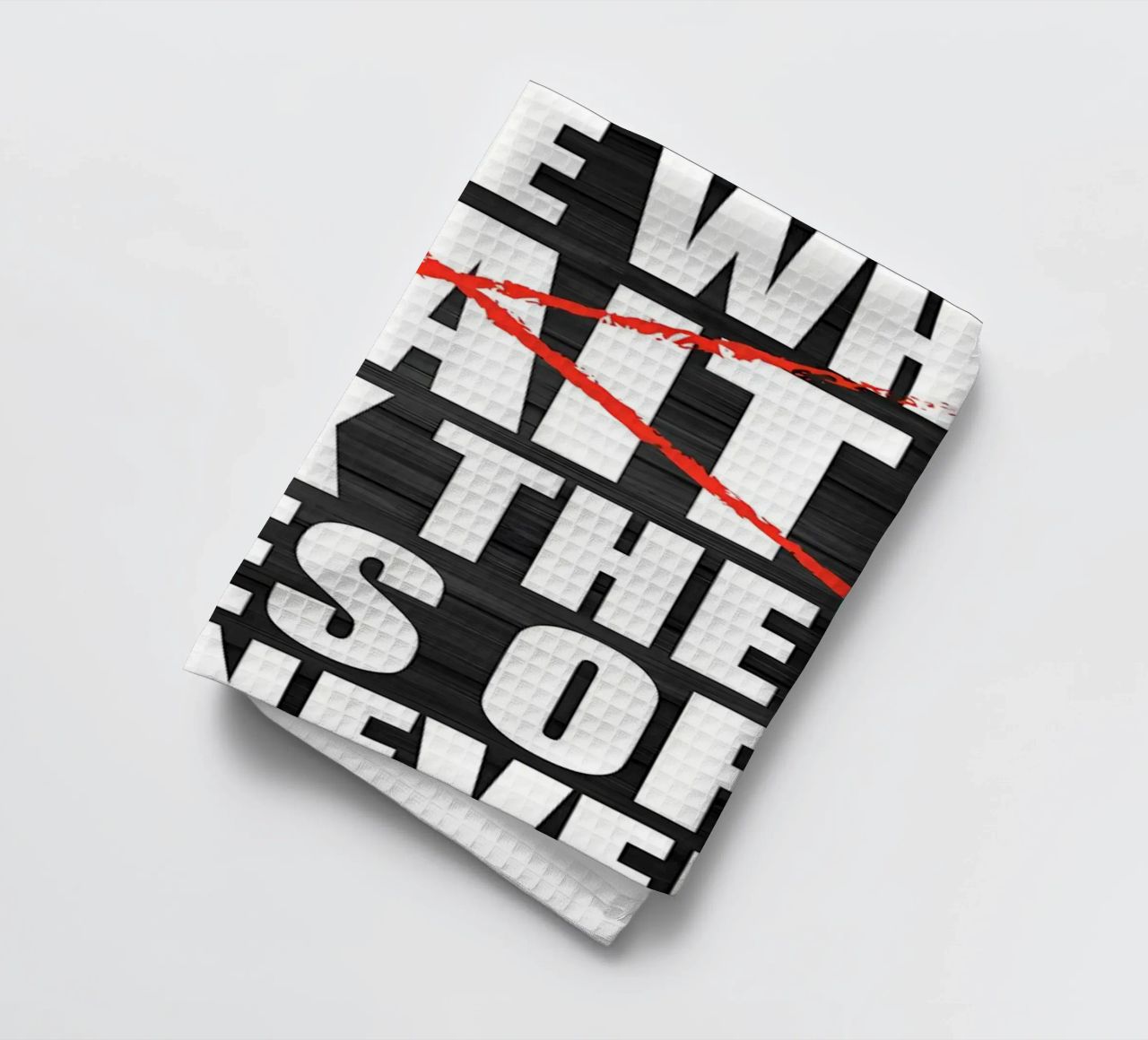 Stop When DOne tea towel by Aara