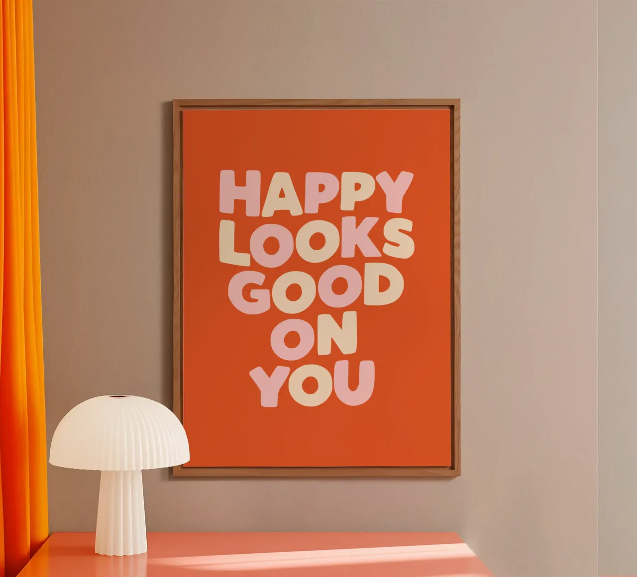 La felicità sta bene a te alluminio dibond da THE MOTIVATED TYPE
