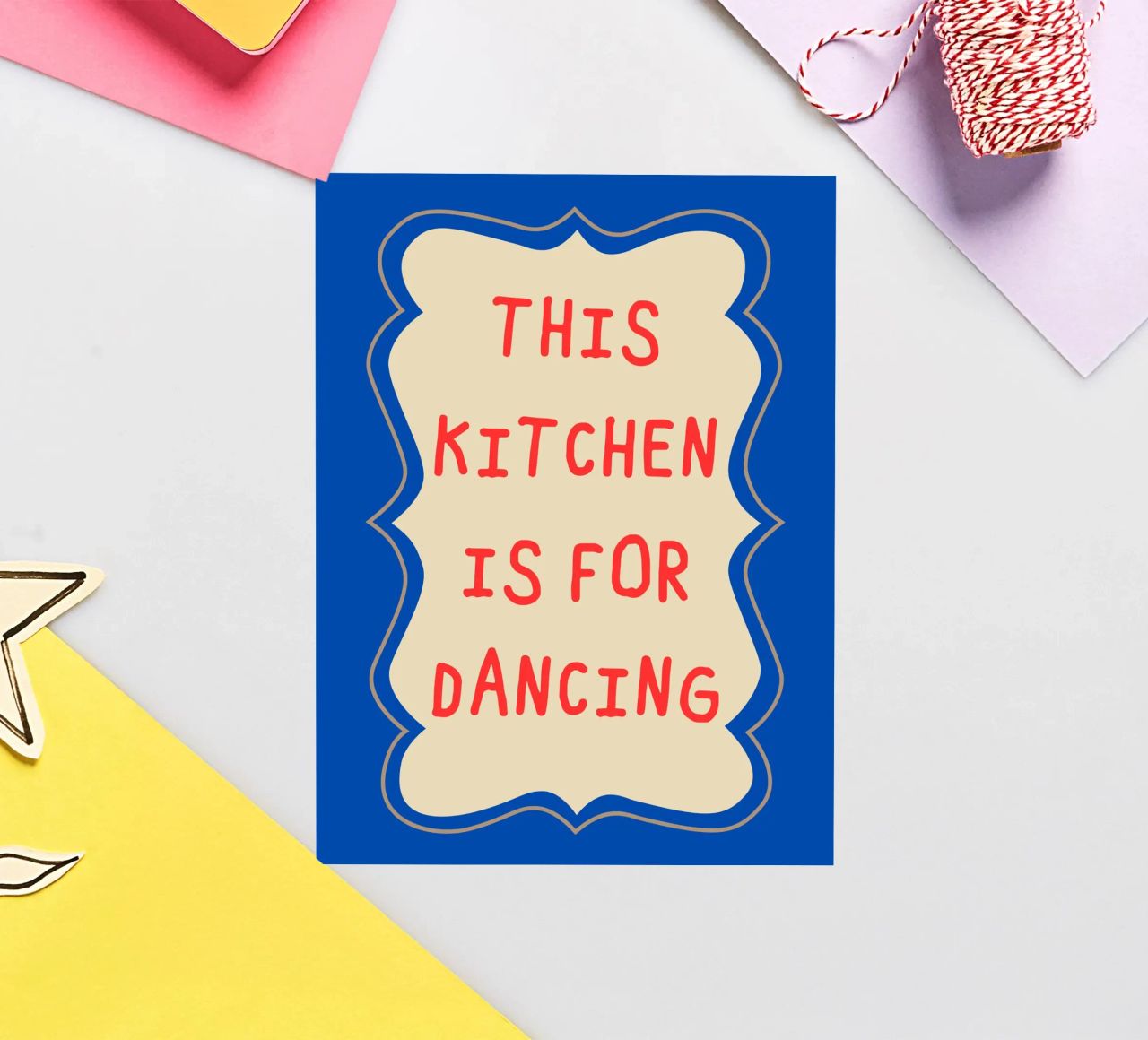 This kitchen is for dancing sticker by edsonramosart