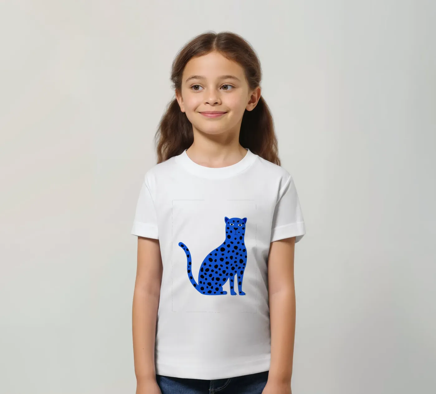 Blue leopard t-shirt bambini da edsonramosart