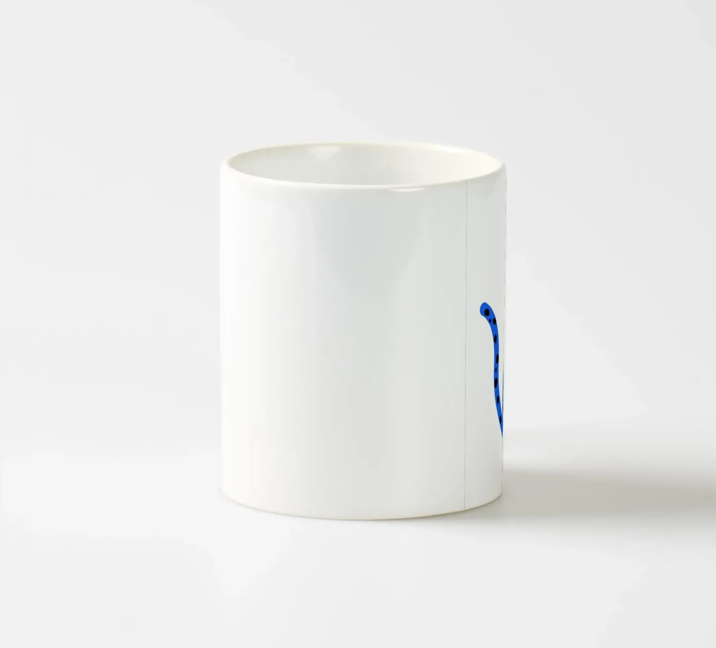 Blue leopard ceramic mug by edsonramosart