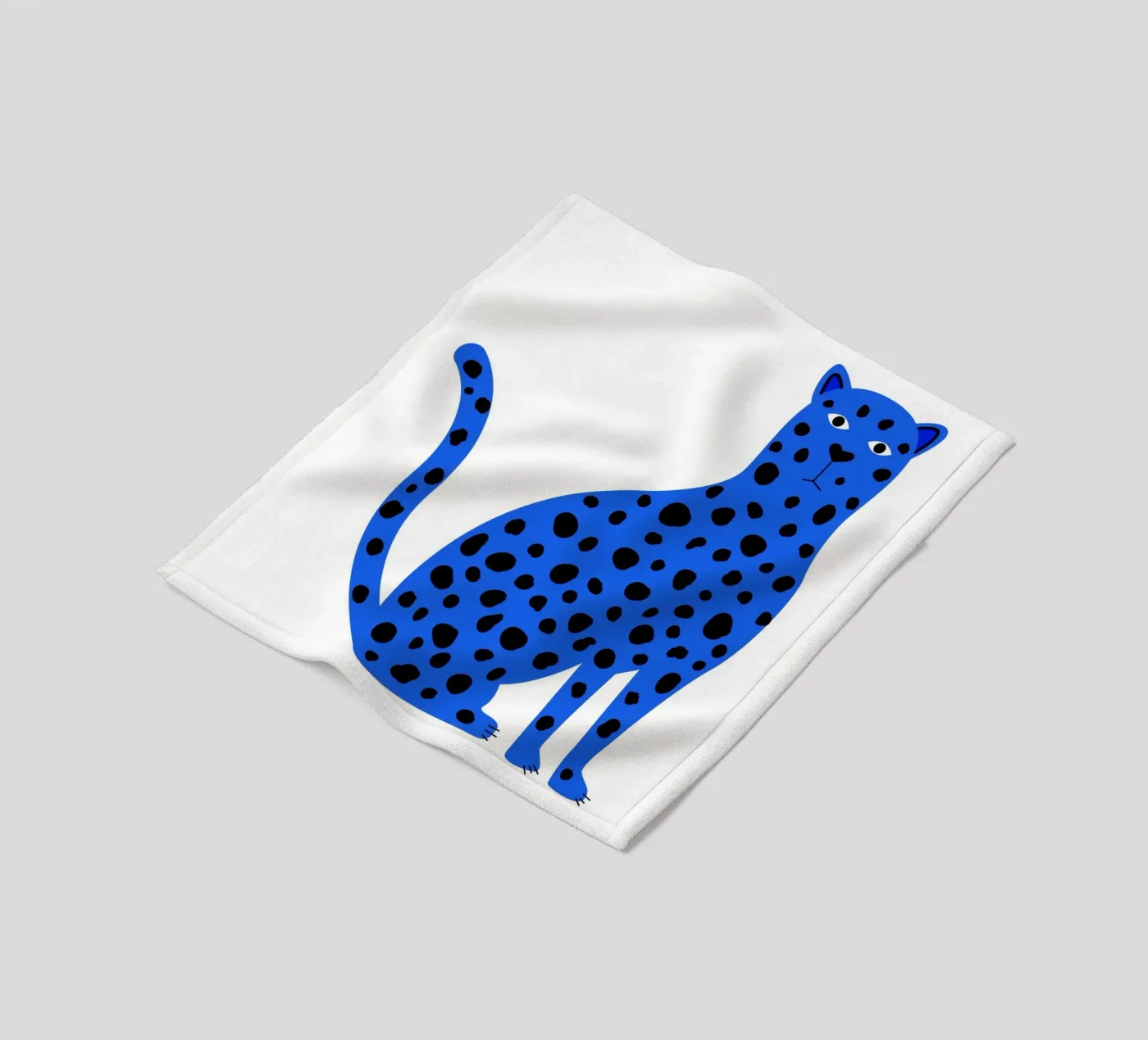 Blue leopard fleecedeken van edsonramosart