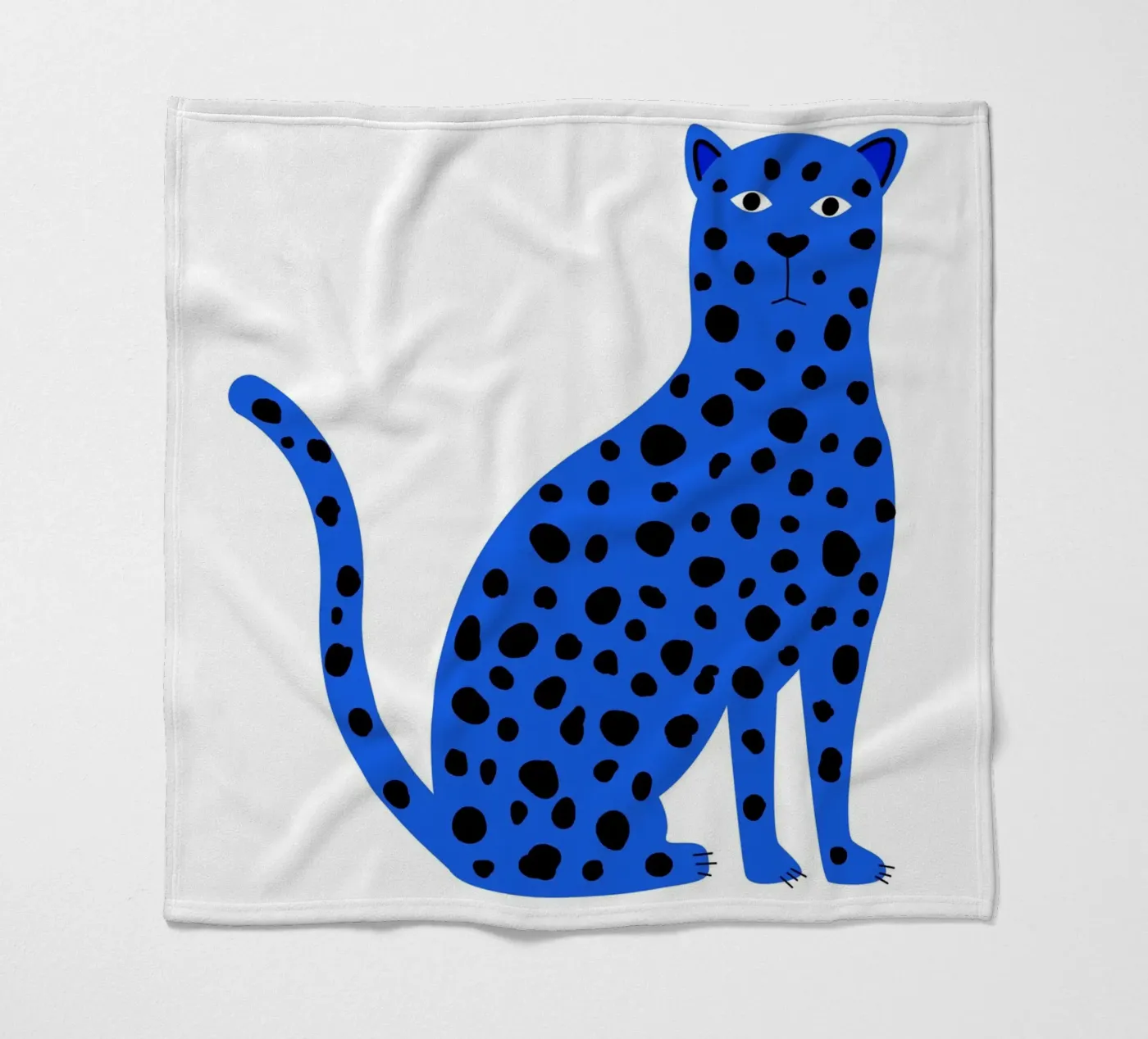 Blue leopard Fleecedecke von edsonramosart