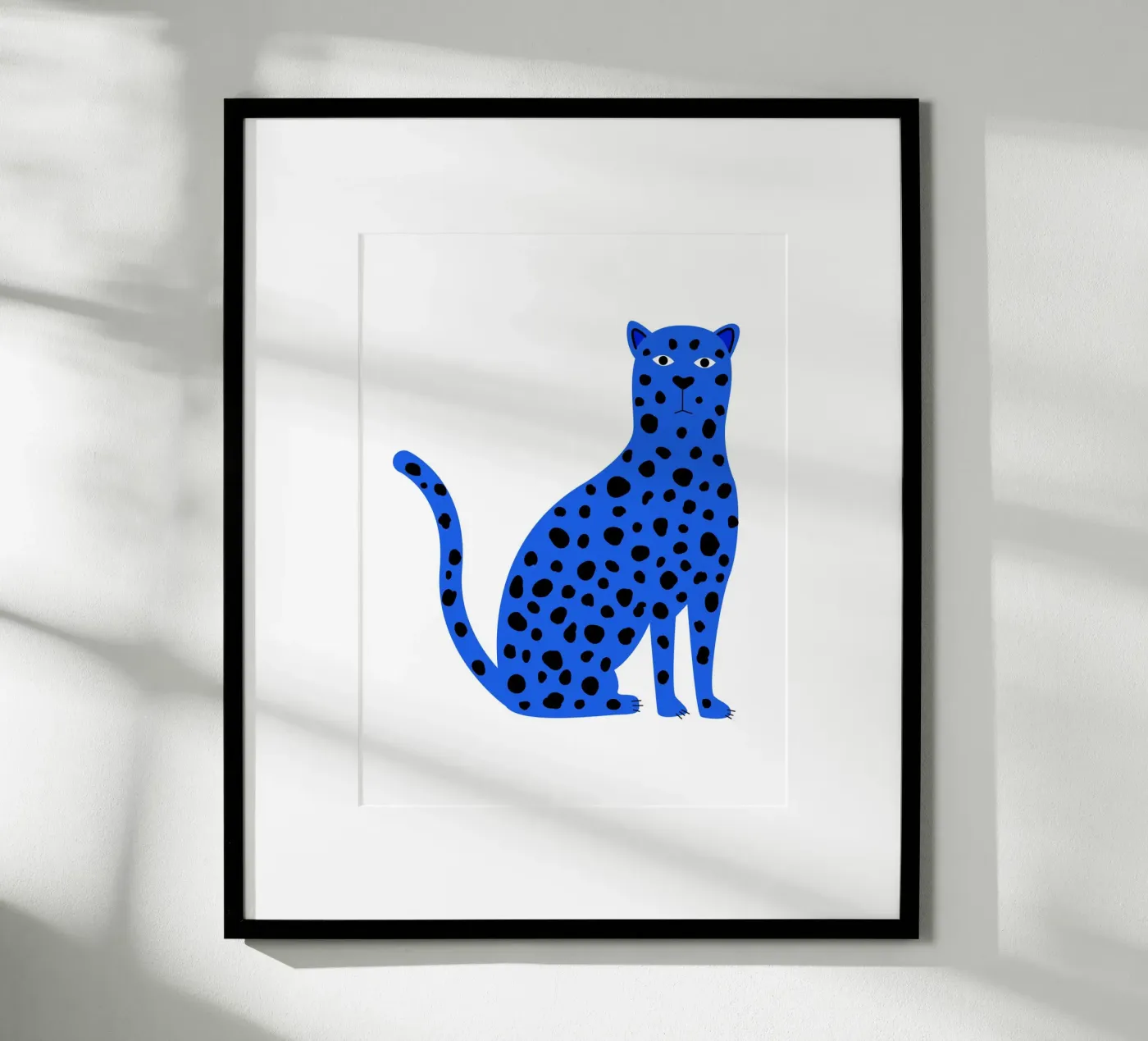 Blue leopard poster van edsonramosart