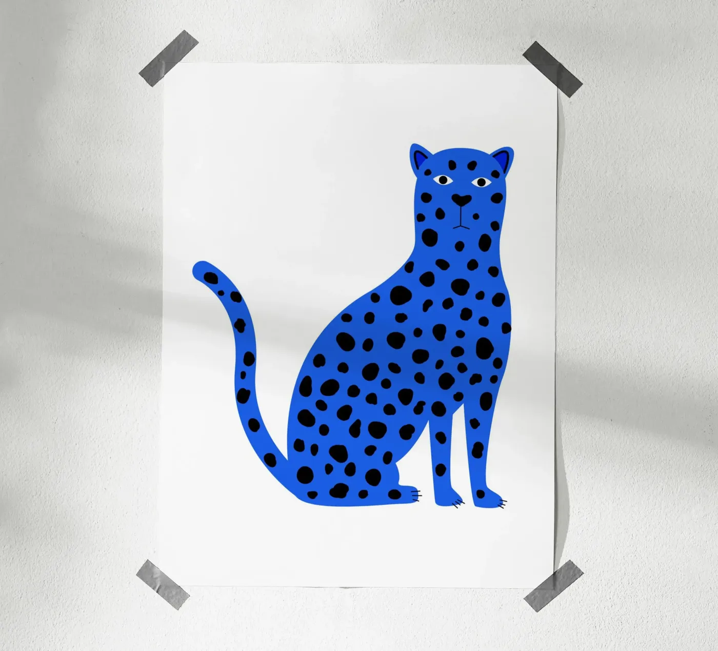 Blue leopard poster van edsonramosart