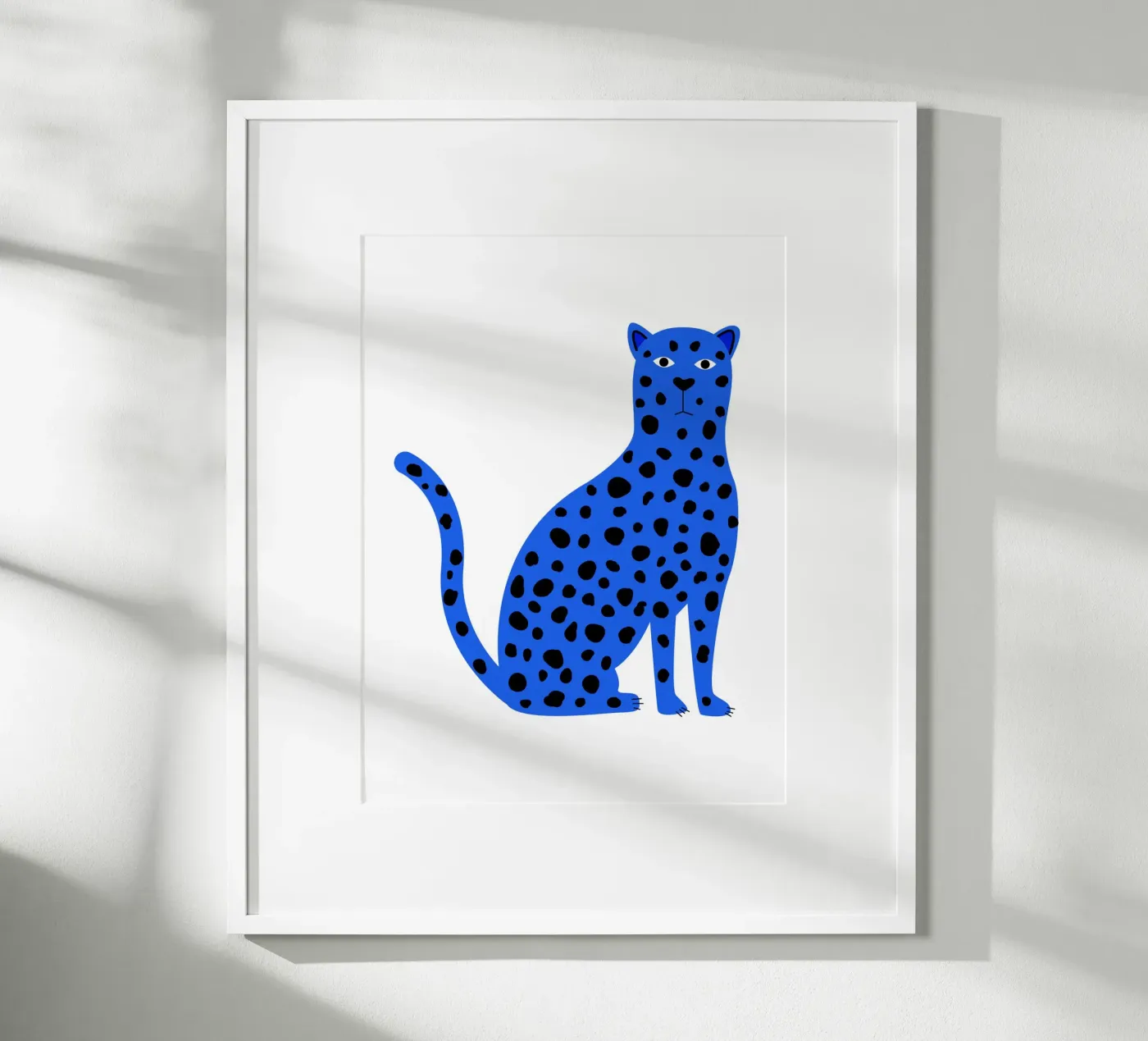 Blue leopard poster van edsonramosart
