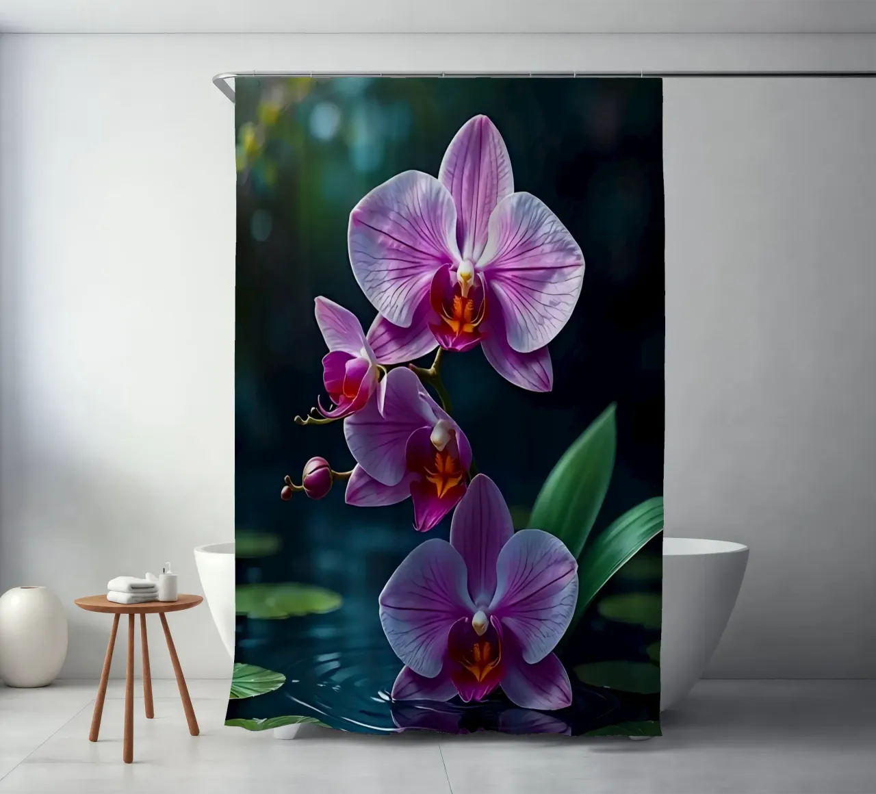 Stile_orchidea_A_3 tenda da doccia da Farb- und Blütenzauber by LK