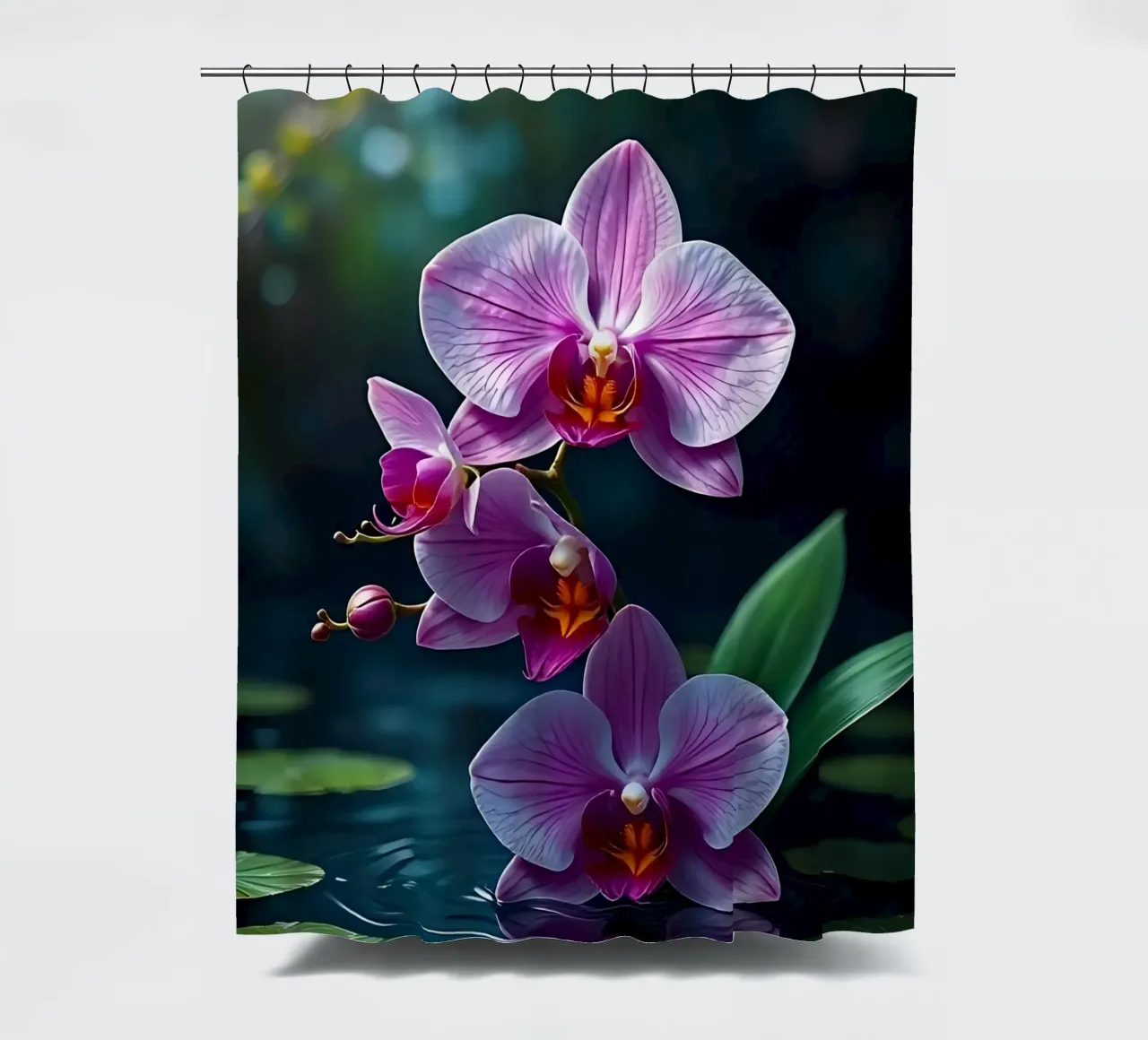 Stile_orchidea_A_3 tenda da doccia da Farb- und Blütenzauber by LK