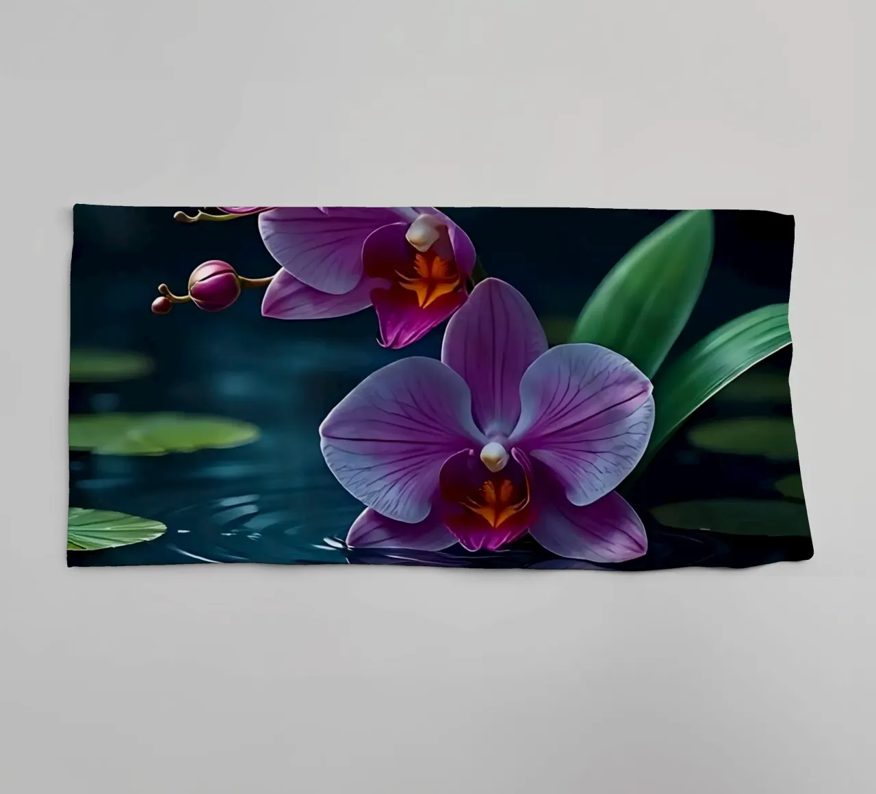 Stile_orchidea_A_3 asciugamano da bagno da Farb- und Blütenzauber by LK