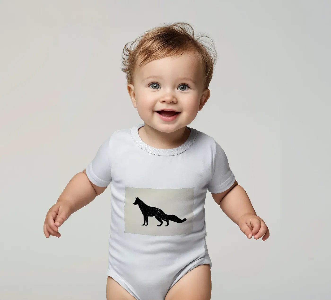 Fuchs Kurzarm Babybody von Florent Bodart