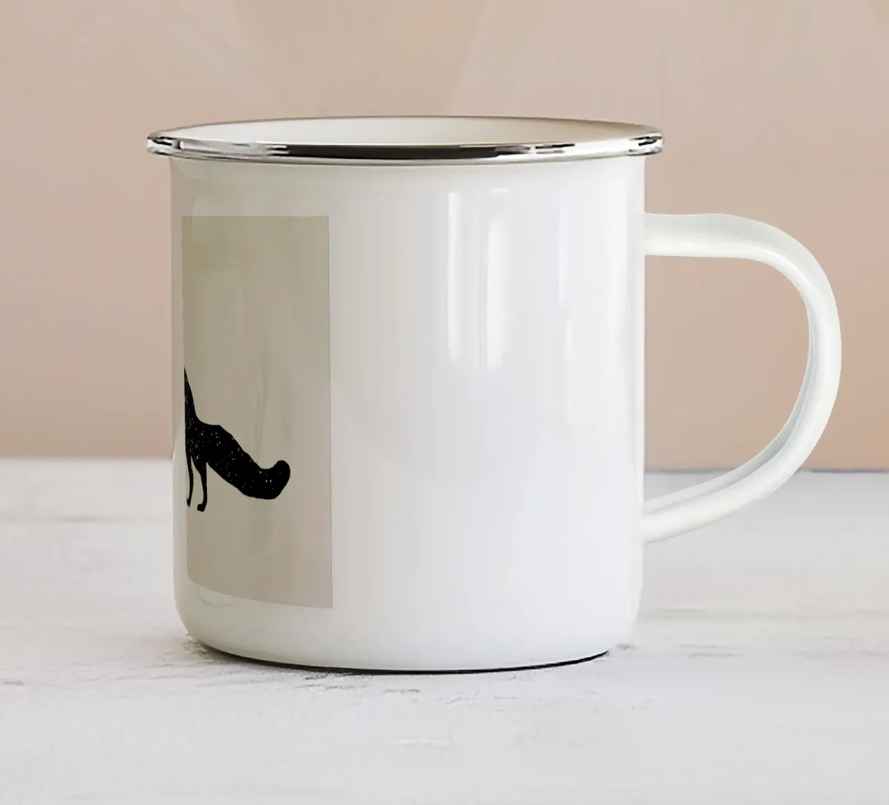 Fuchs Emaille Tasse von Florent Bodart