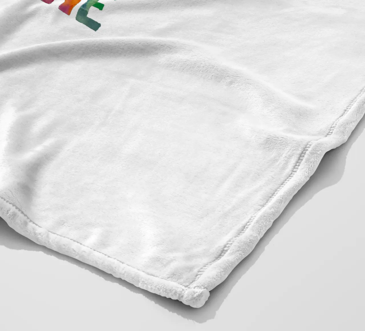 It Always Seems Impossible Until It's Done Regenbogen Design fleece blanket by THE MOTIVATED TYPE