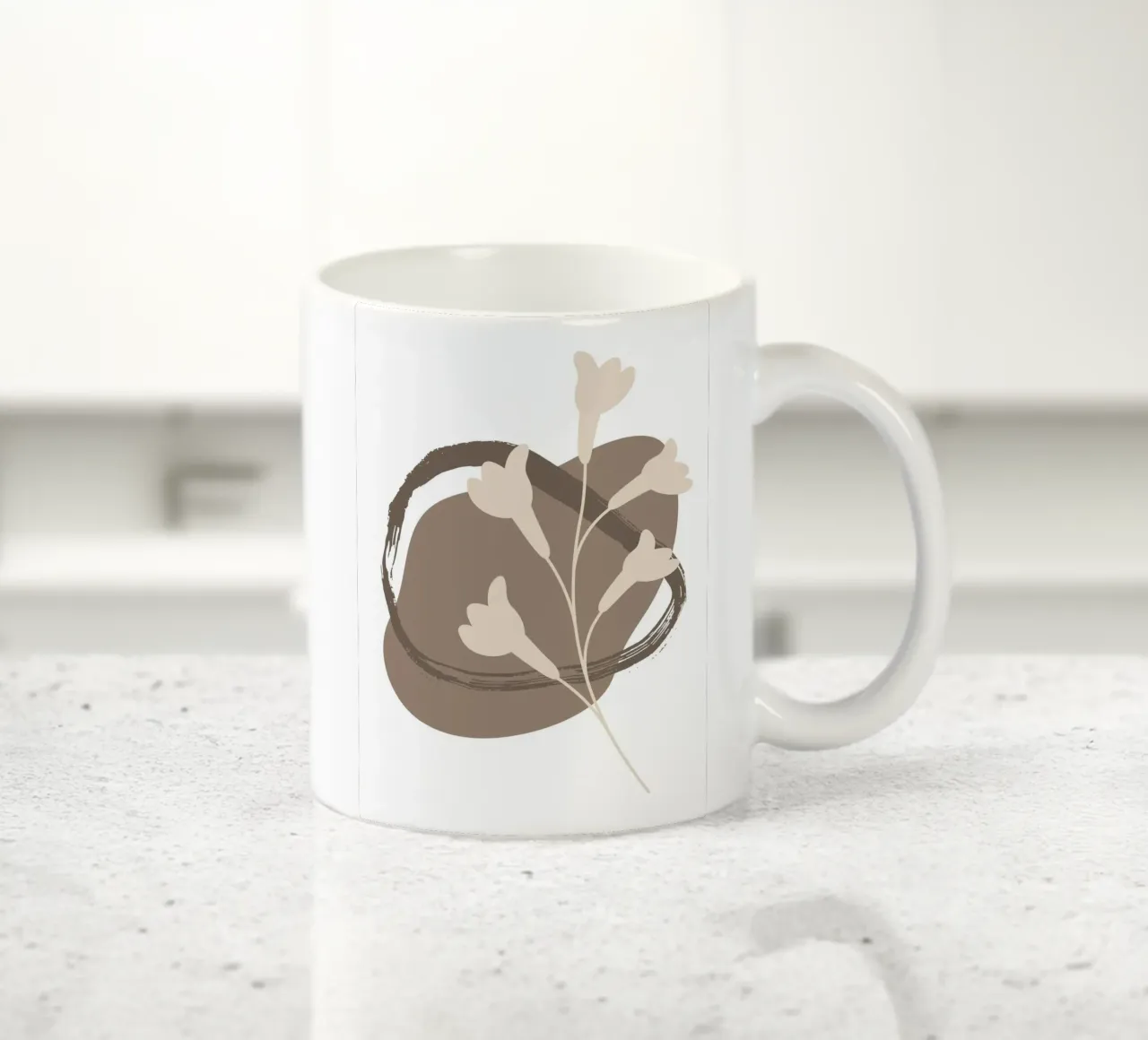 Minimalist floral tazza in ceramica da edsonramosart