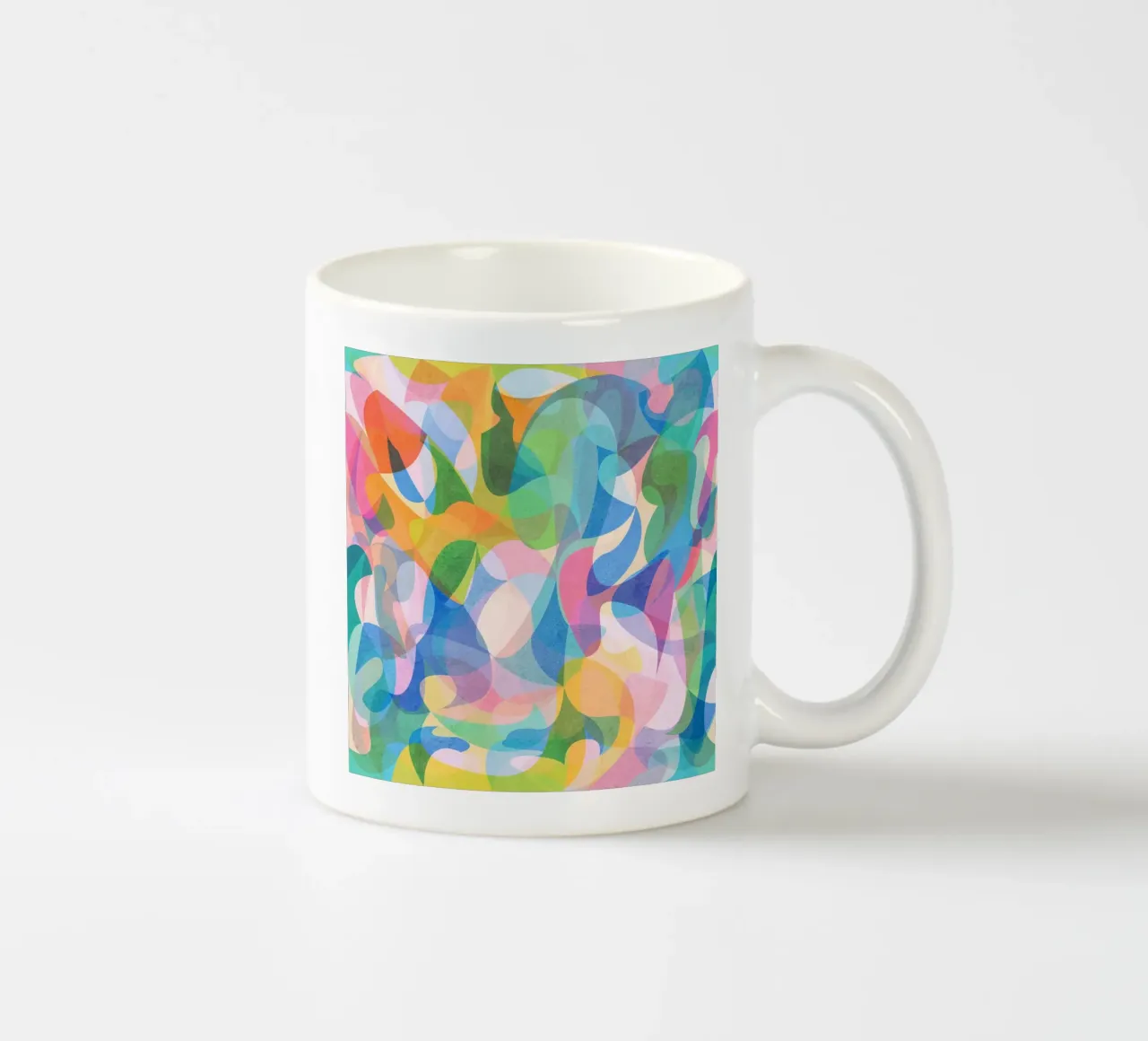 Abstract Colors Pattern ceramic mug by lovely lines